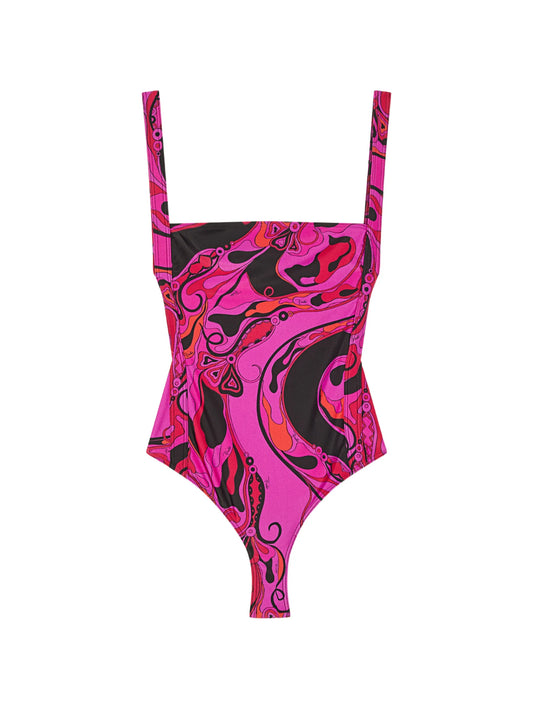 Iride-print swimsuit