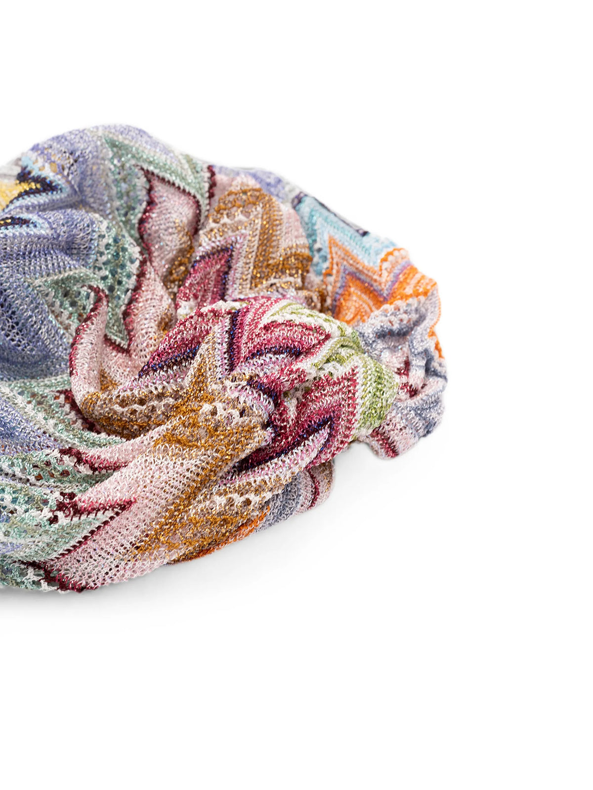 zigzag lamé headwear