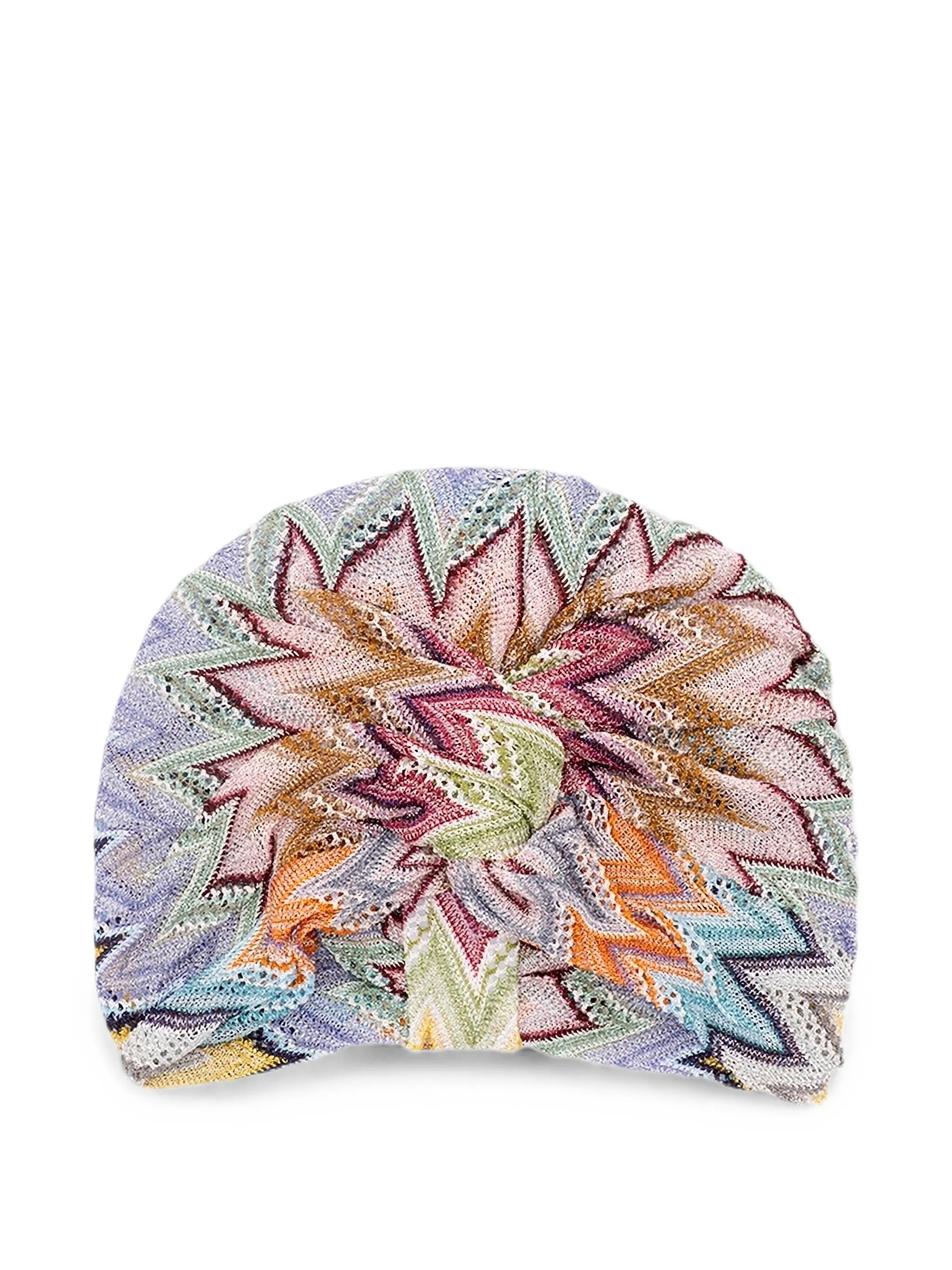 zigzag lamé headwear
