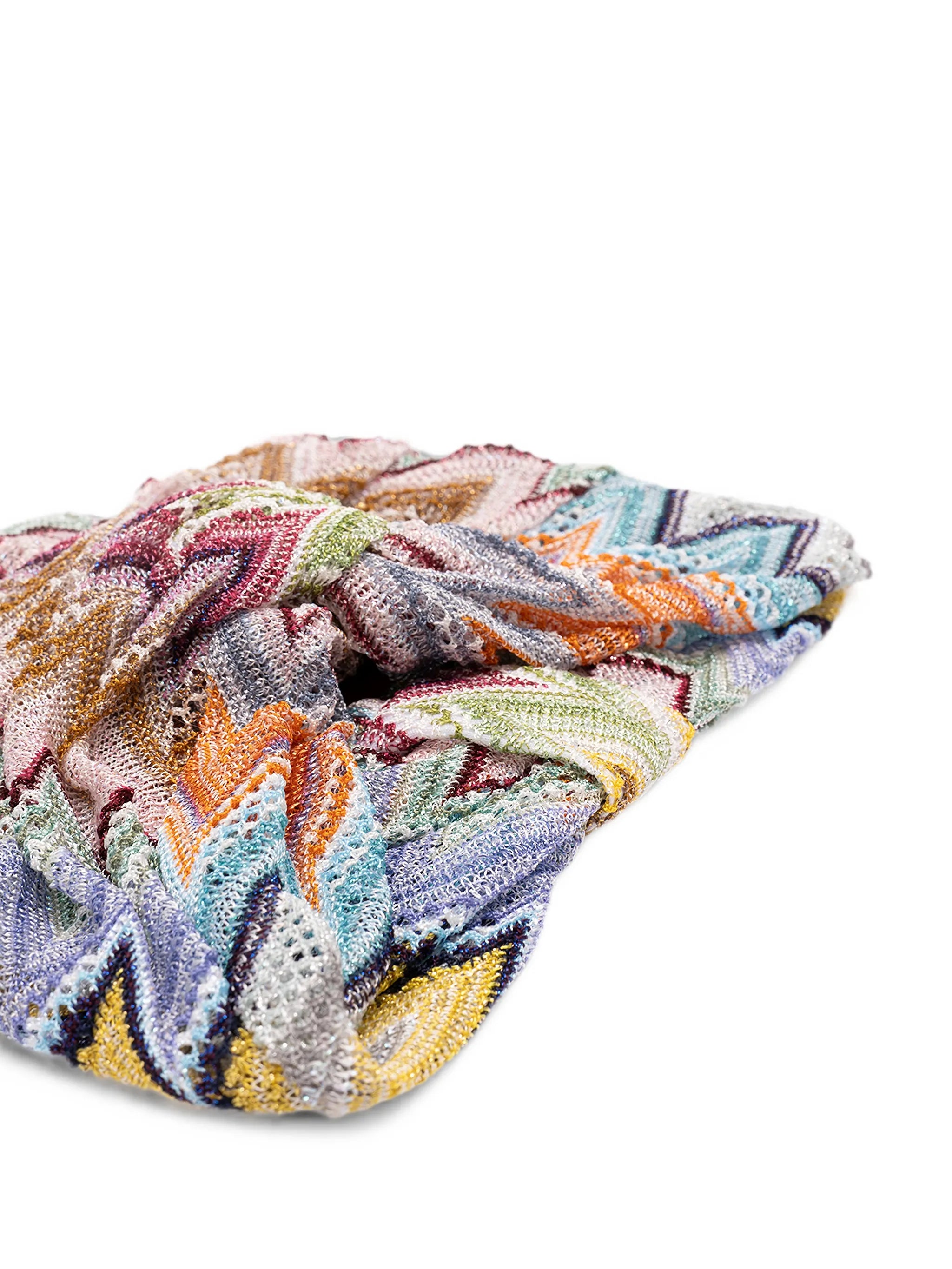 zigzag lamé headwear