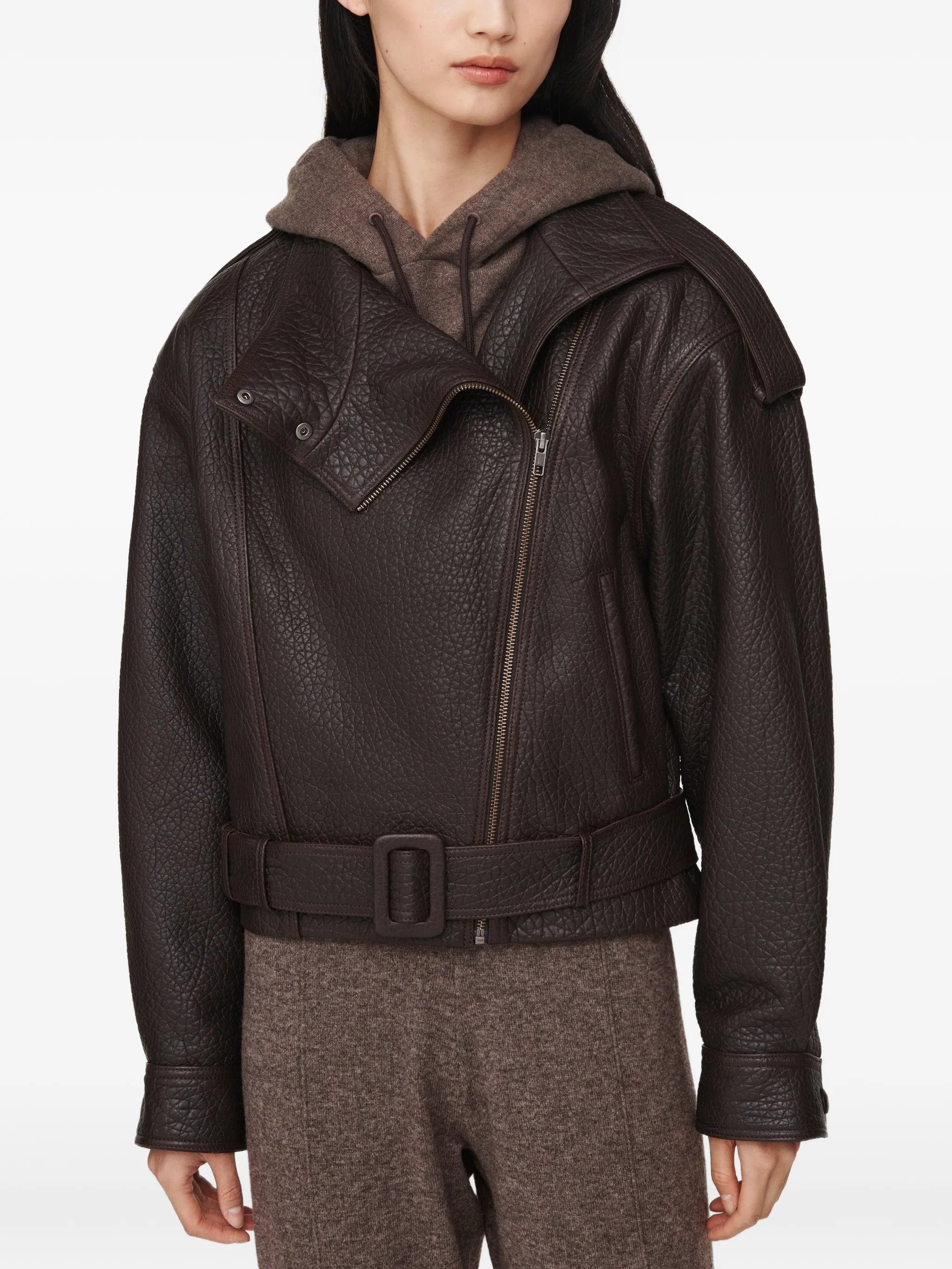 Serpa grained calf leather jacket