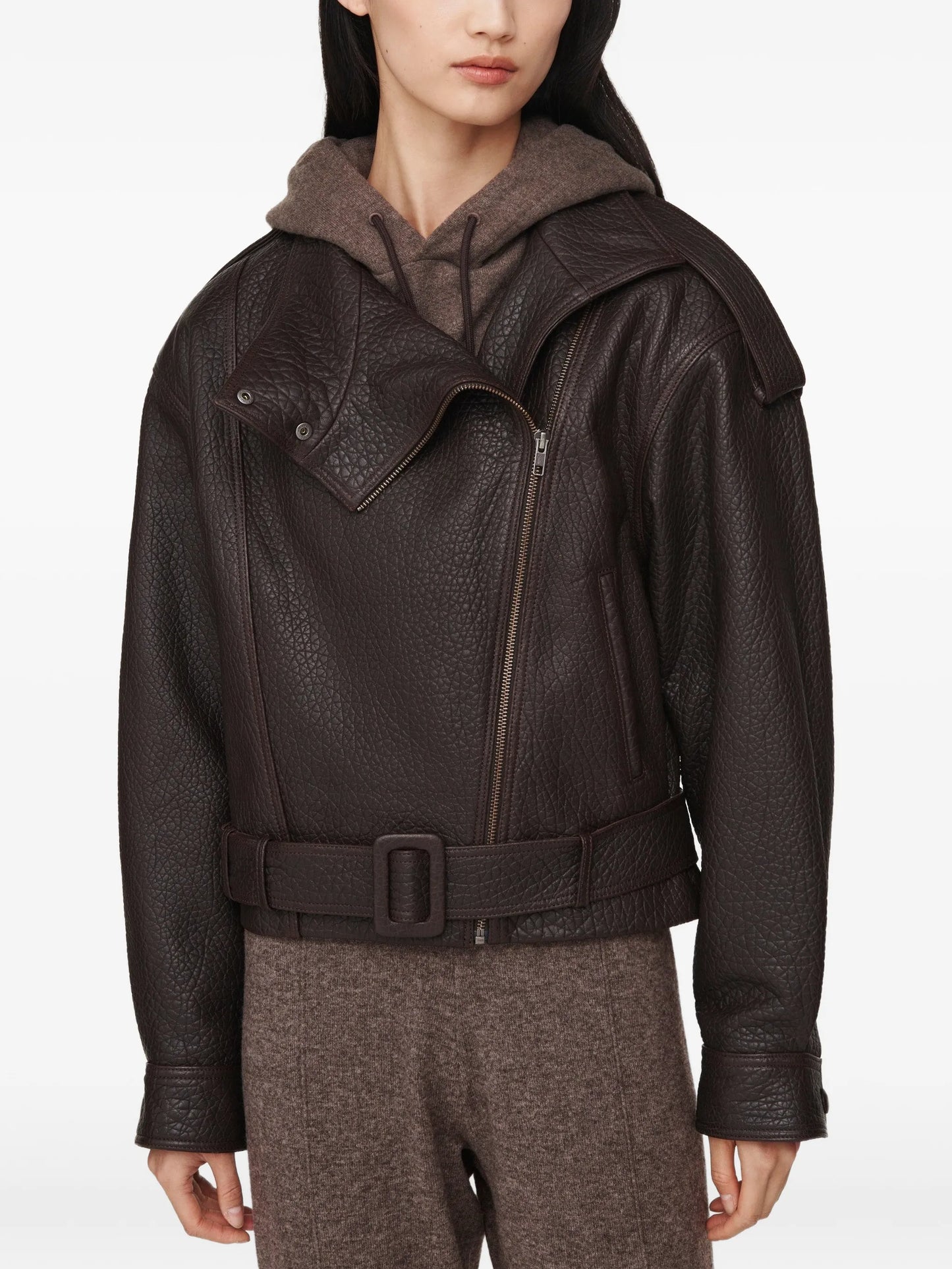 Serpa grained calf leather jacket