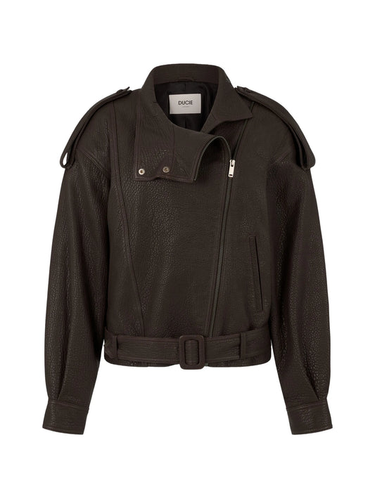 Serpa grained calf leather jacket