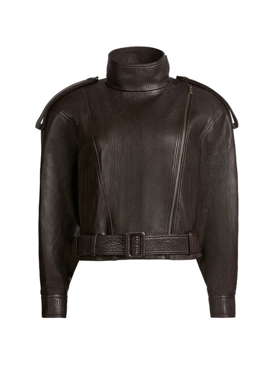 Serpa grained calf leather jacket