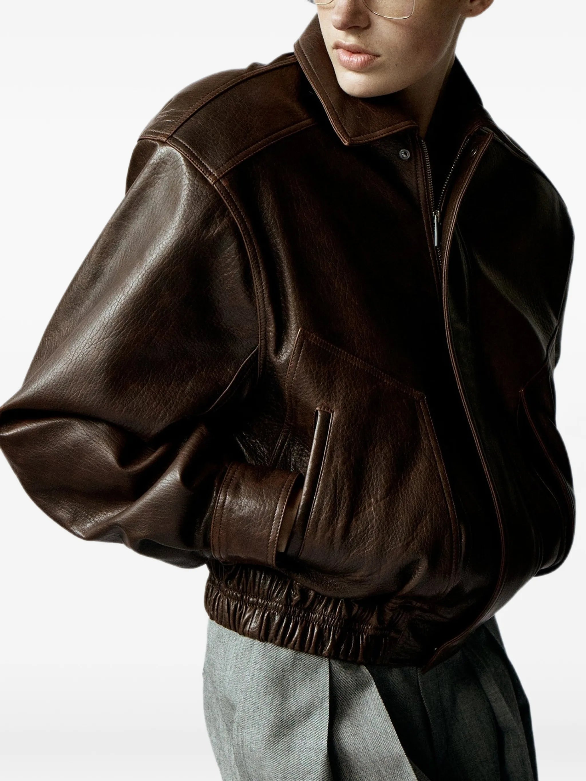 Florence calf leather bomber jacket