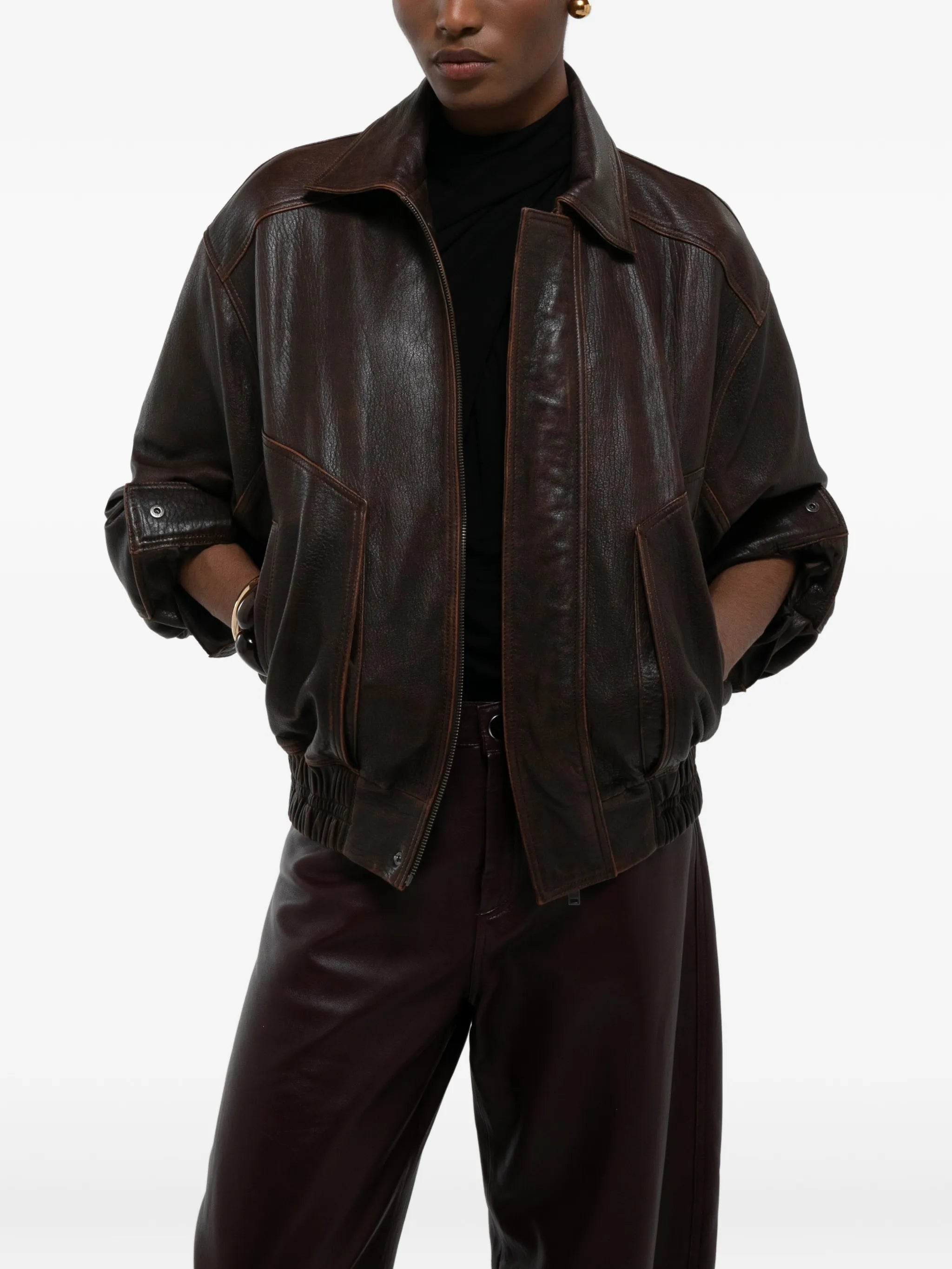 Florence calf leather bomber jacket
