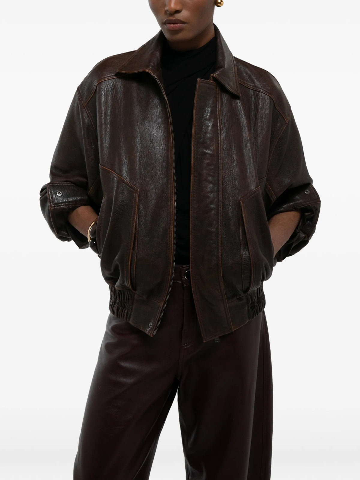Florence calf leather bomber jacket