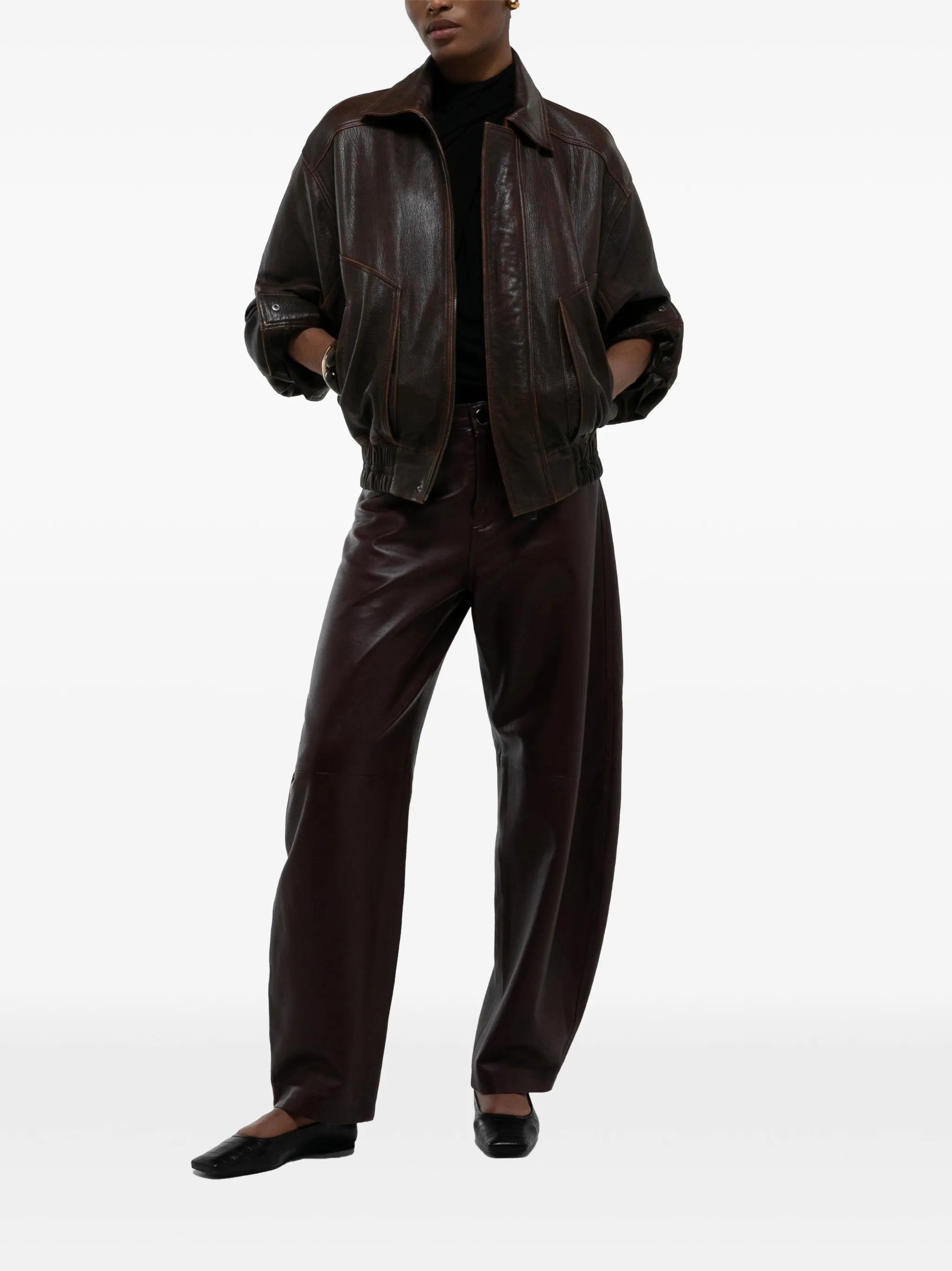 Florence calf leather bomber jacket
