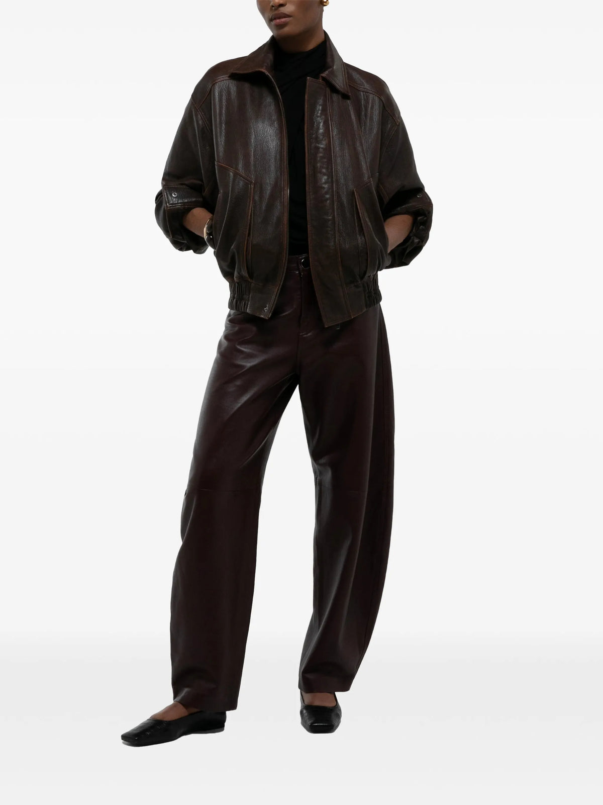 Florence calf leather bomber jacket