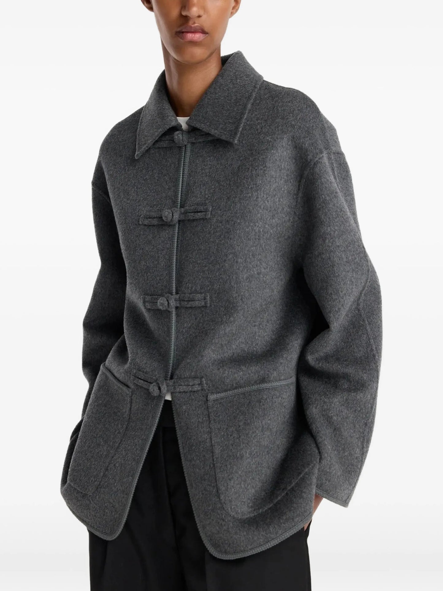 double-faced pankou-closure jacket