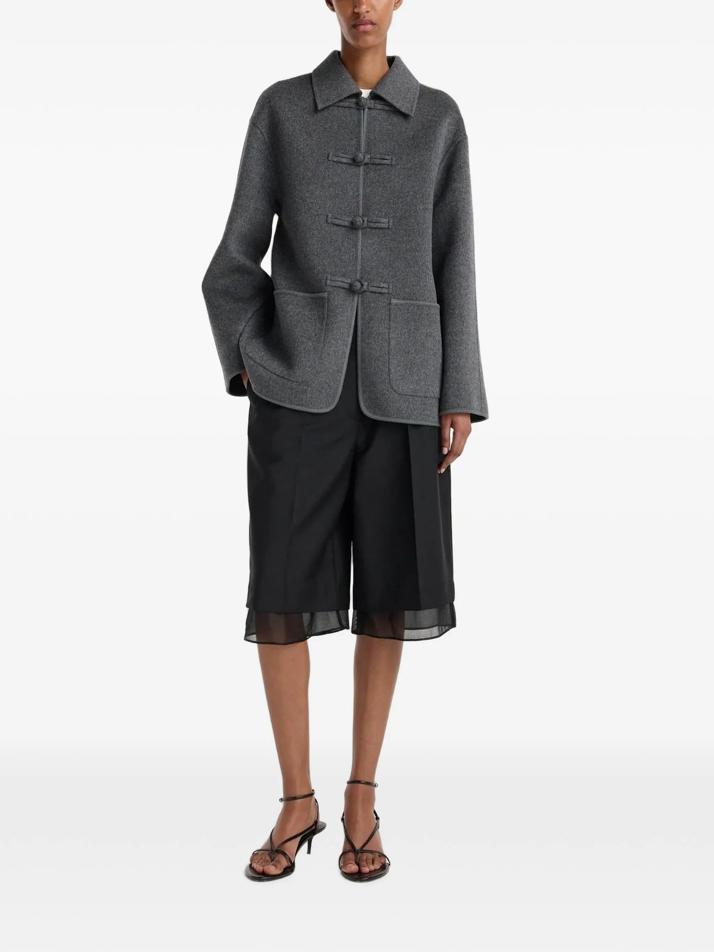 double-faced pankou-closure jacket