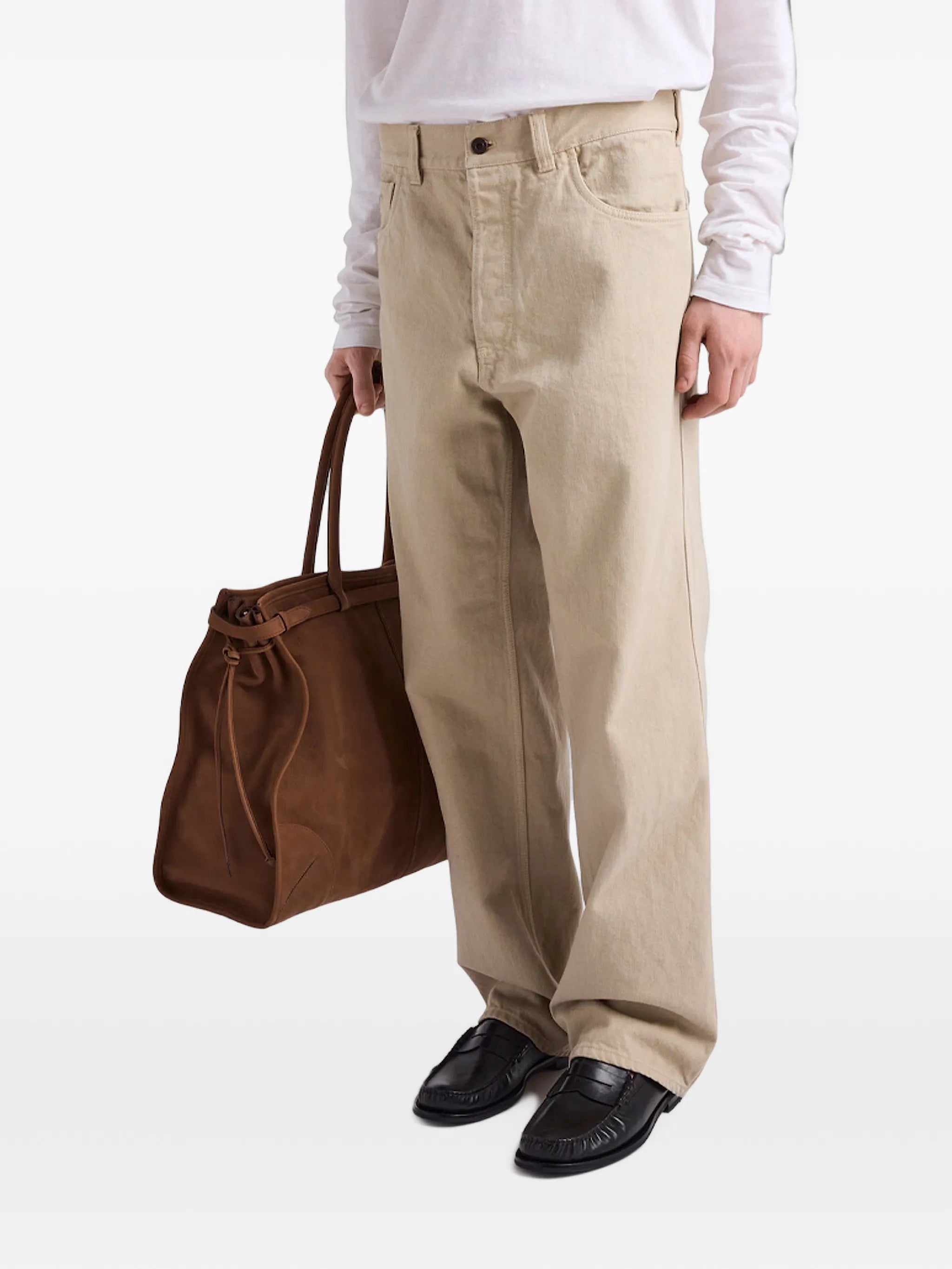 logo-plaque straight-leg jeans