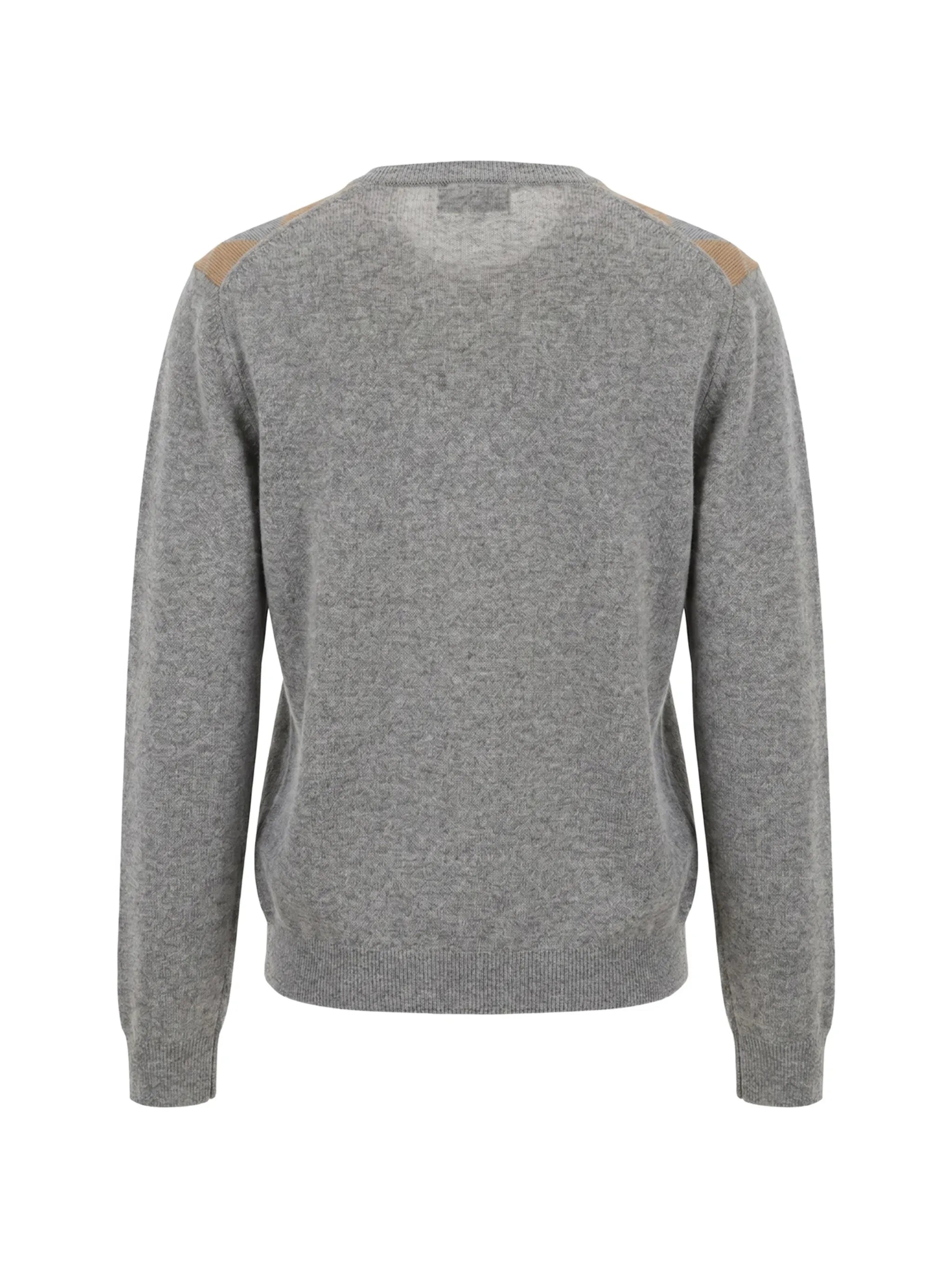 argyle cashmere V-neck sweater