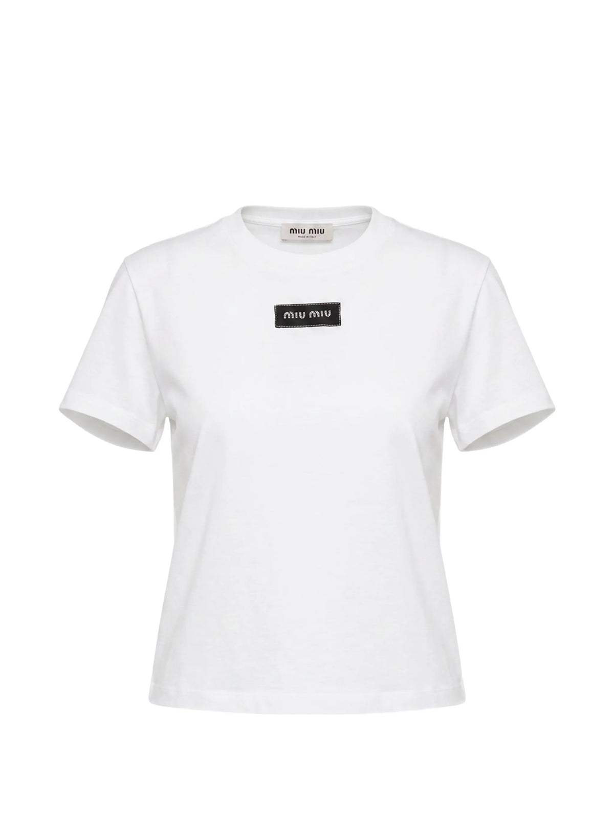 logo-patch cropped T-shirt