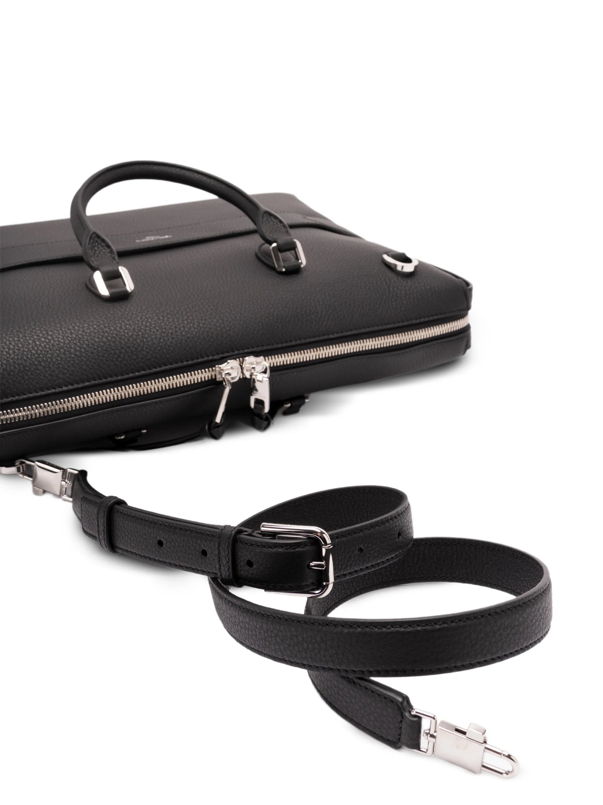 pebbled-leather briefcase