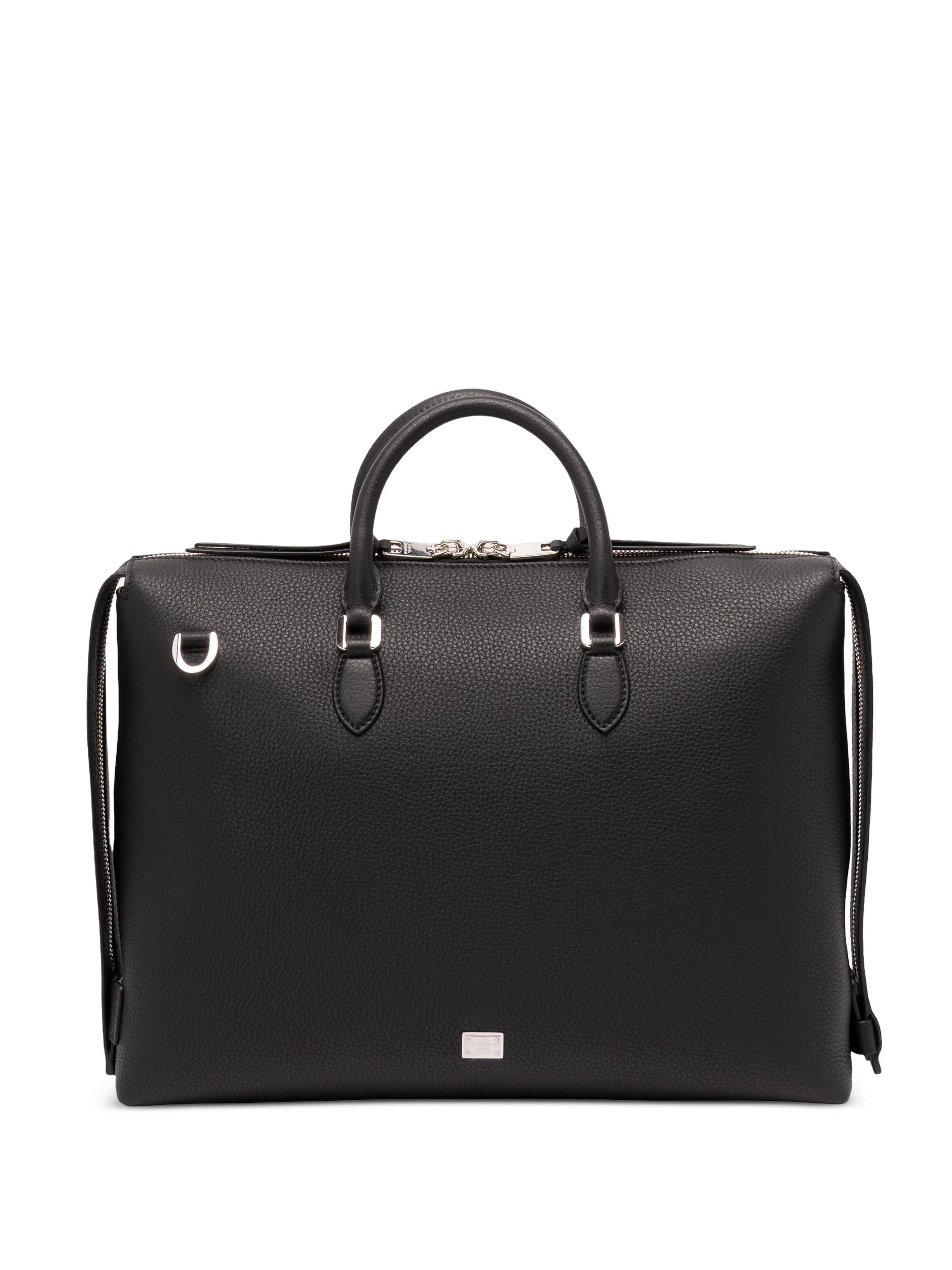 pebbled-leather briefcase