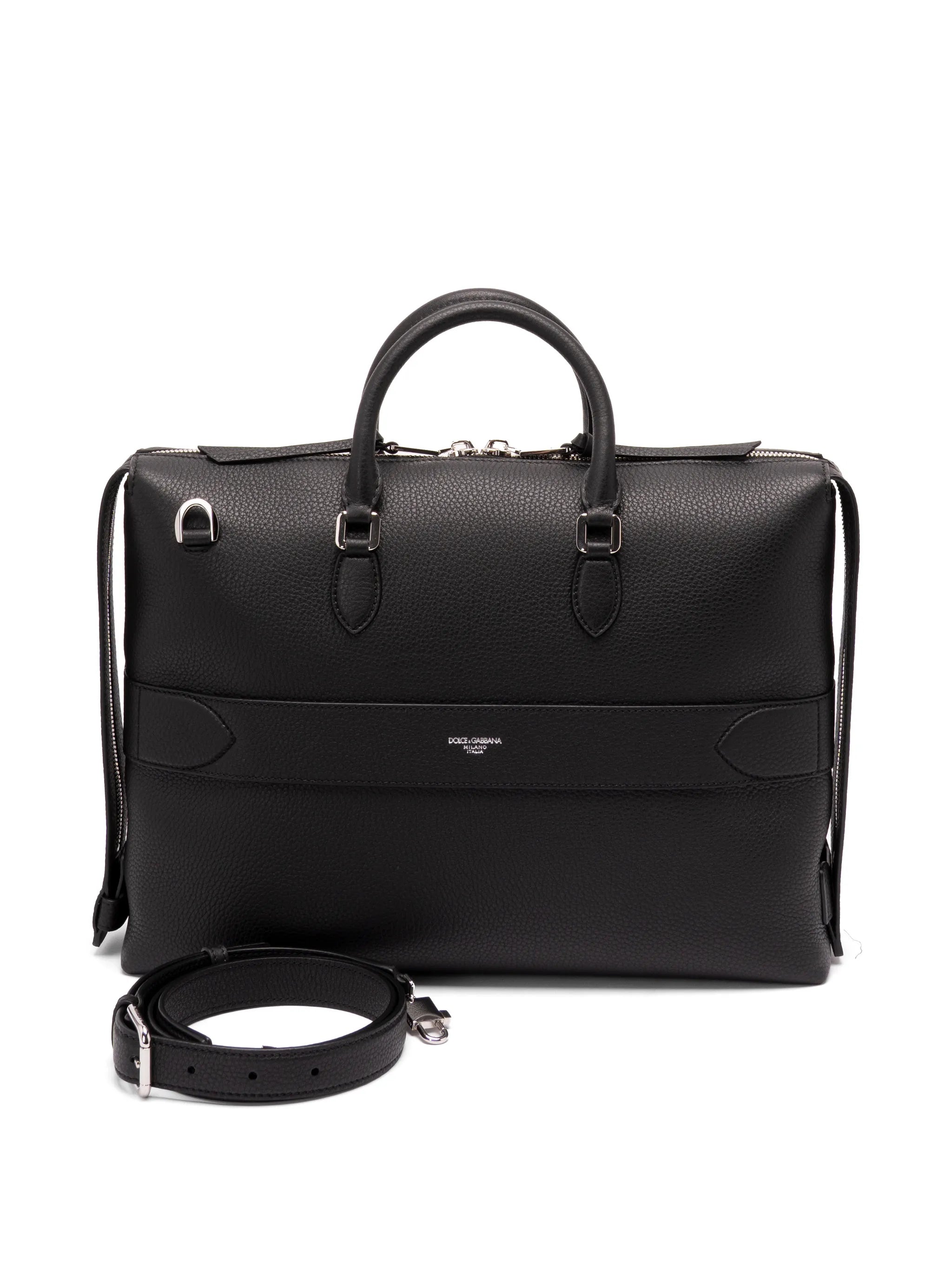 pebbled-leather briefcase