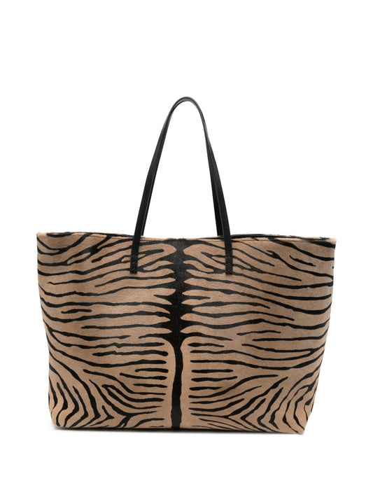 tiger-print shoulder bag