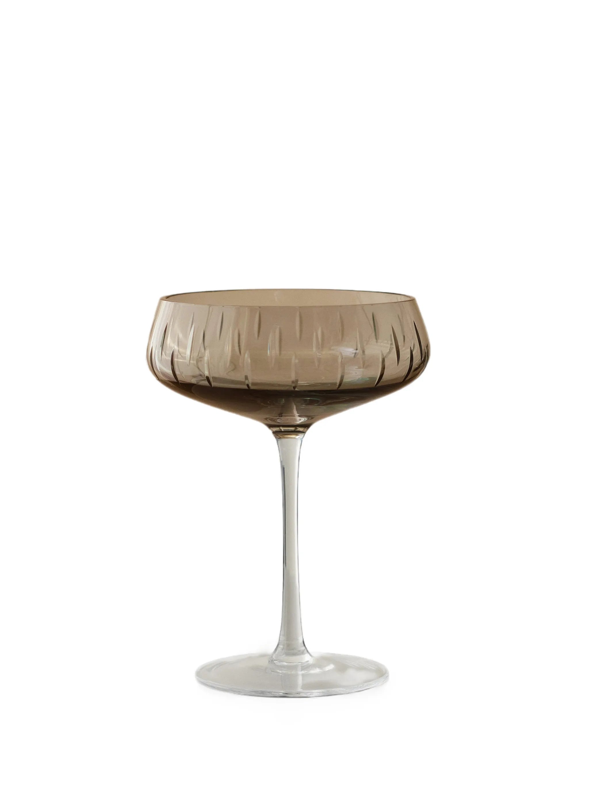 faceted champagne coupe (set of four)