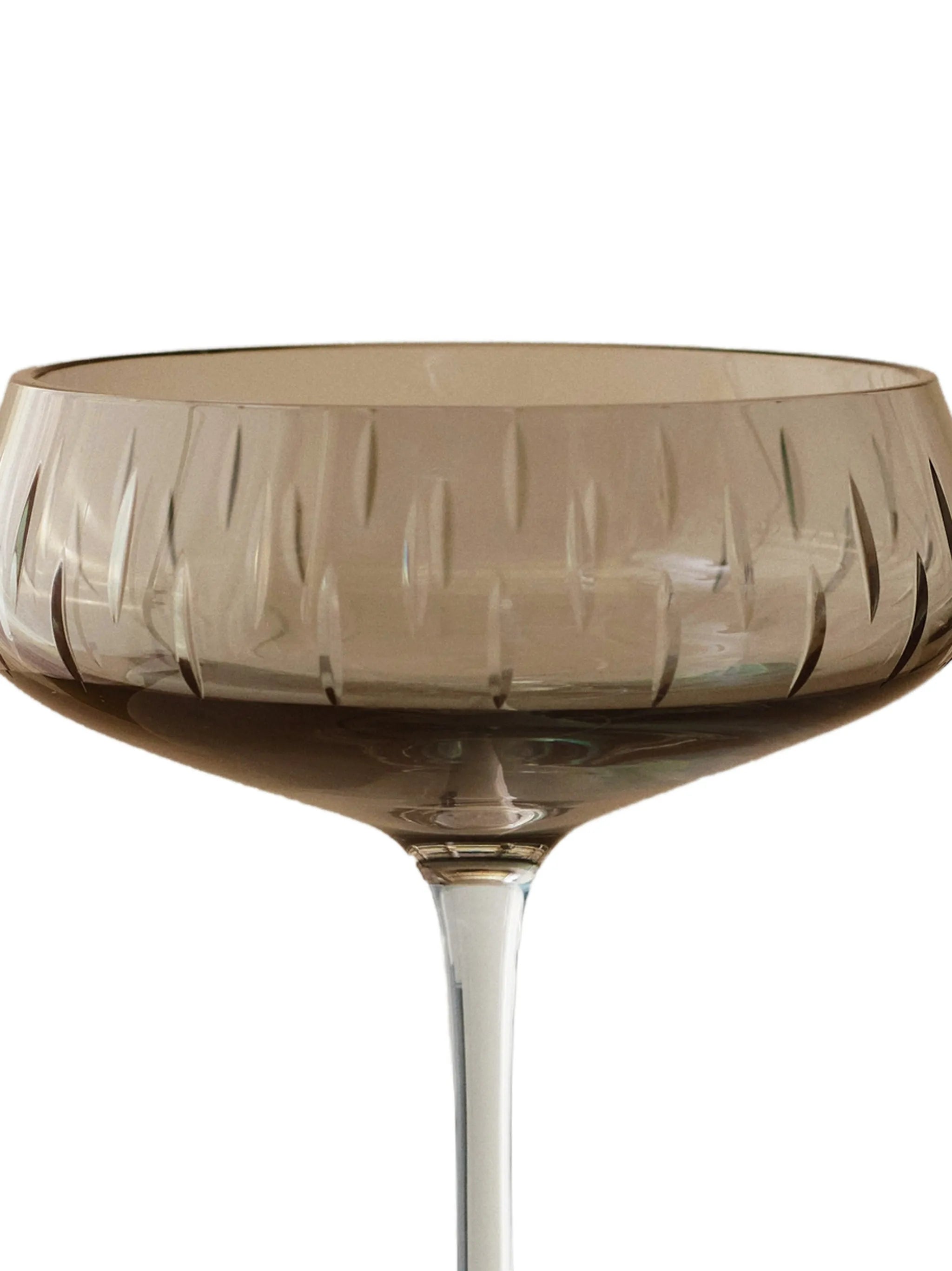 faceted champagne coupe (set of four)
