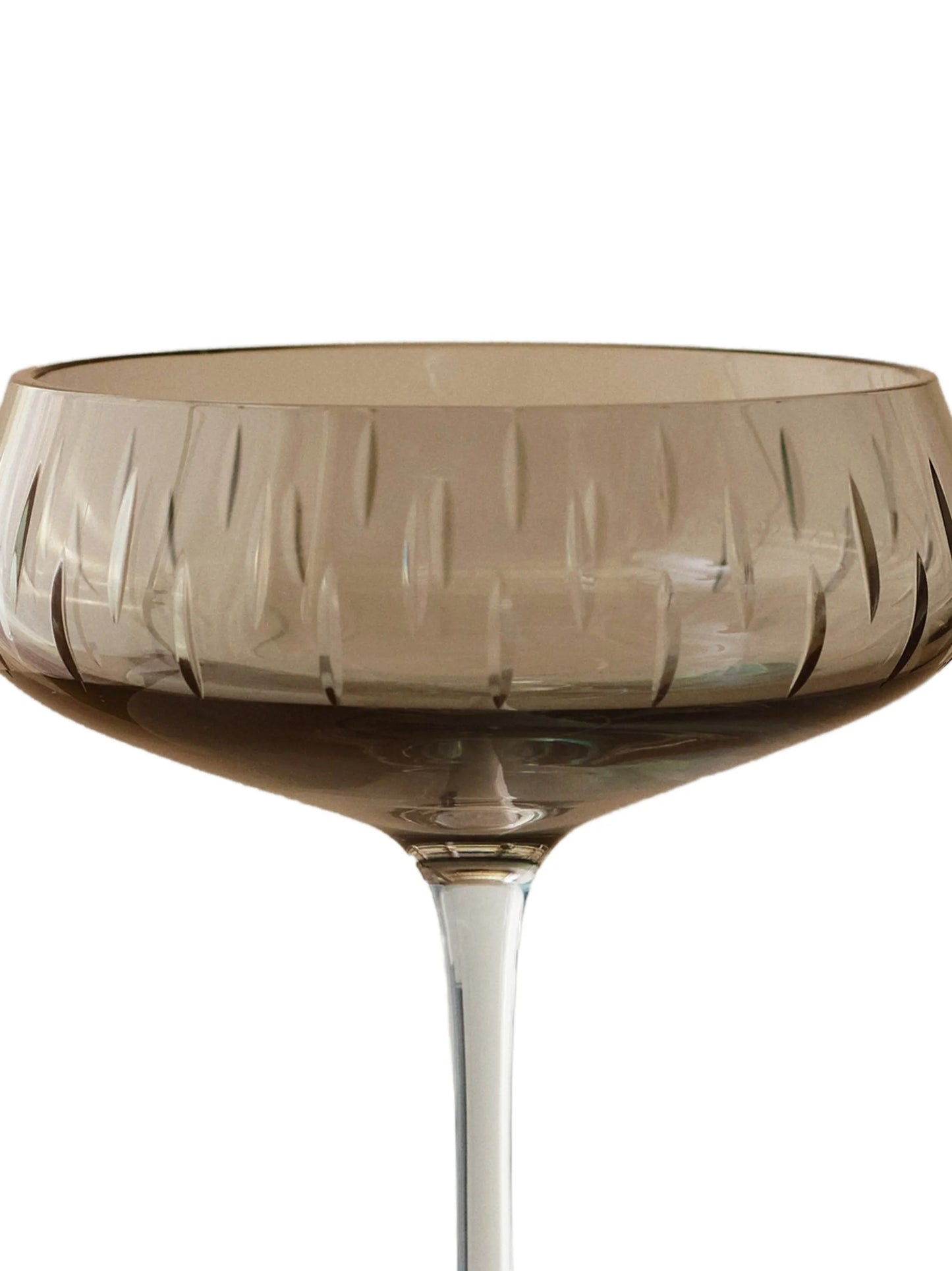 faceted champagne coupe (set of four)