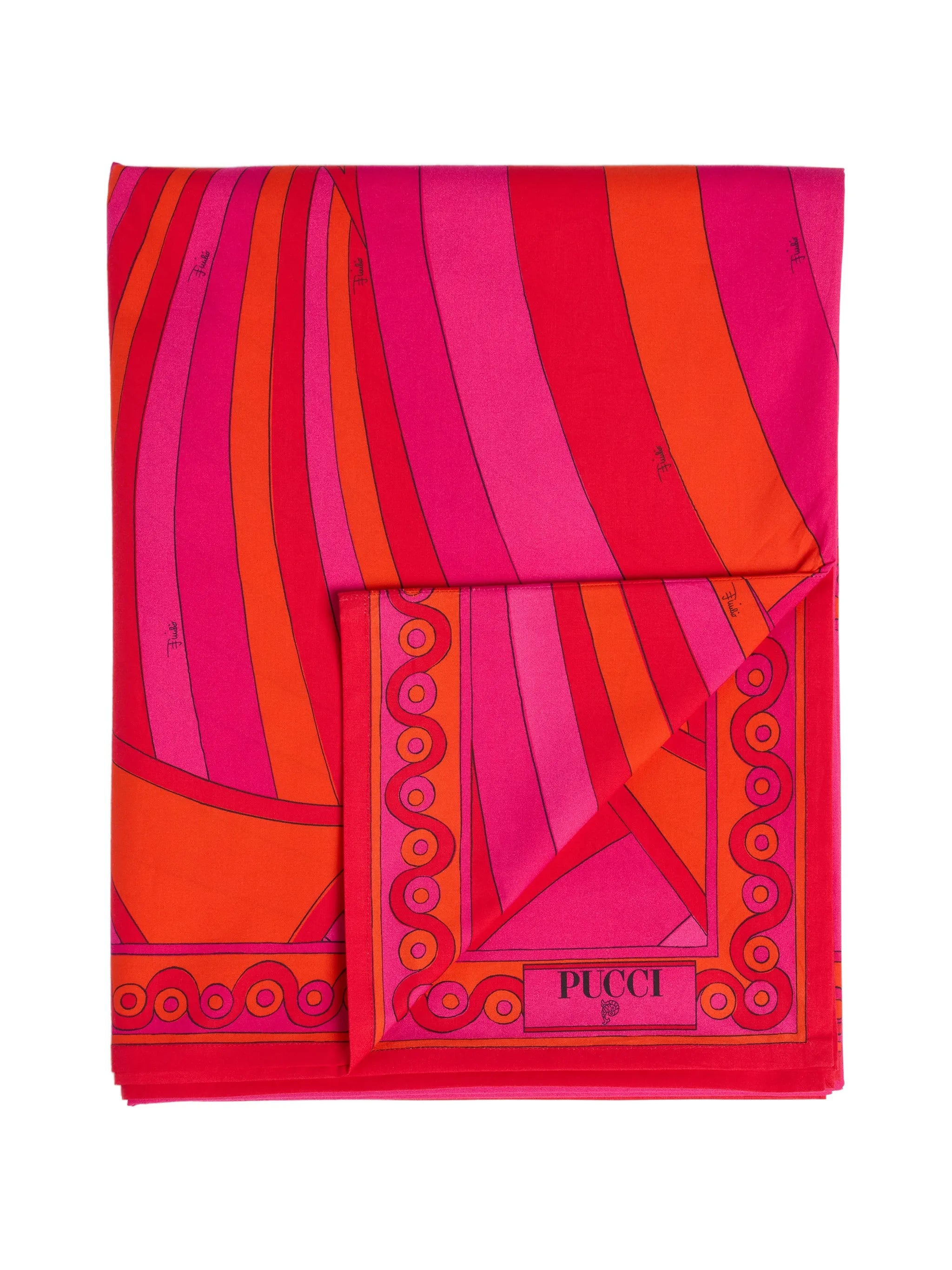 geometric-print cotton tablecloth