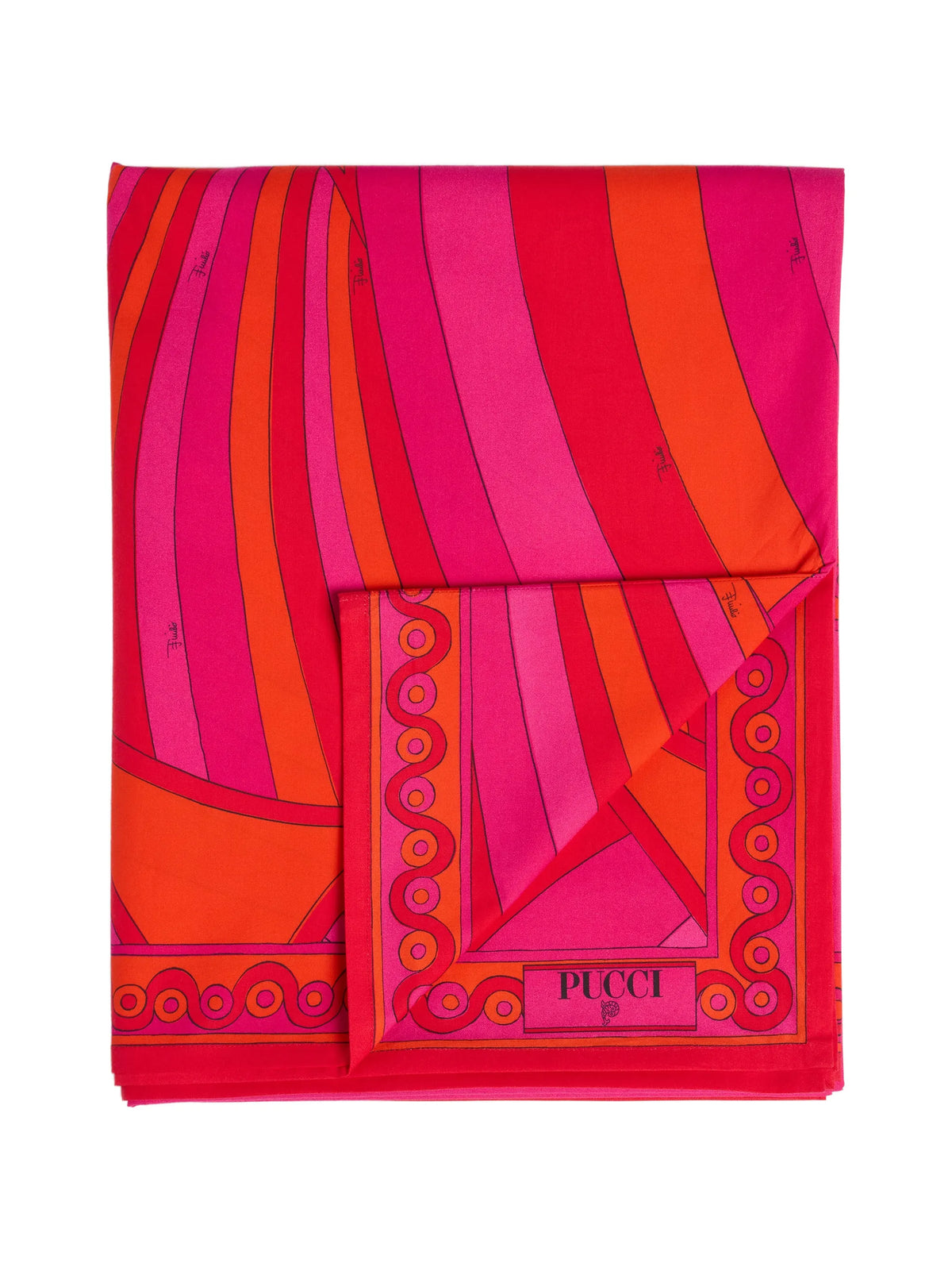 geometric-print cotton tablecloth