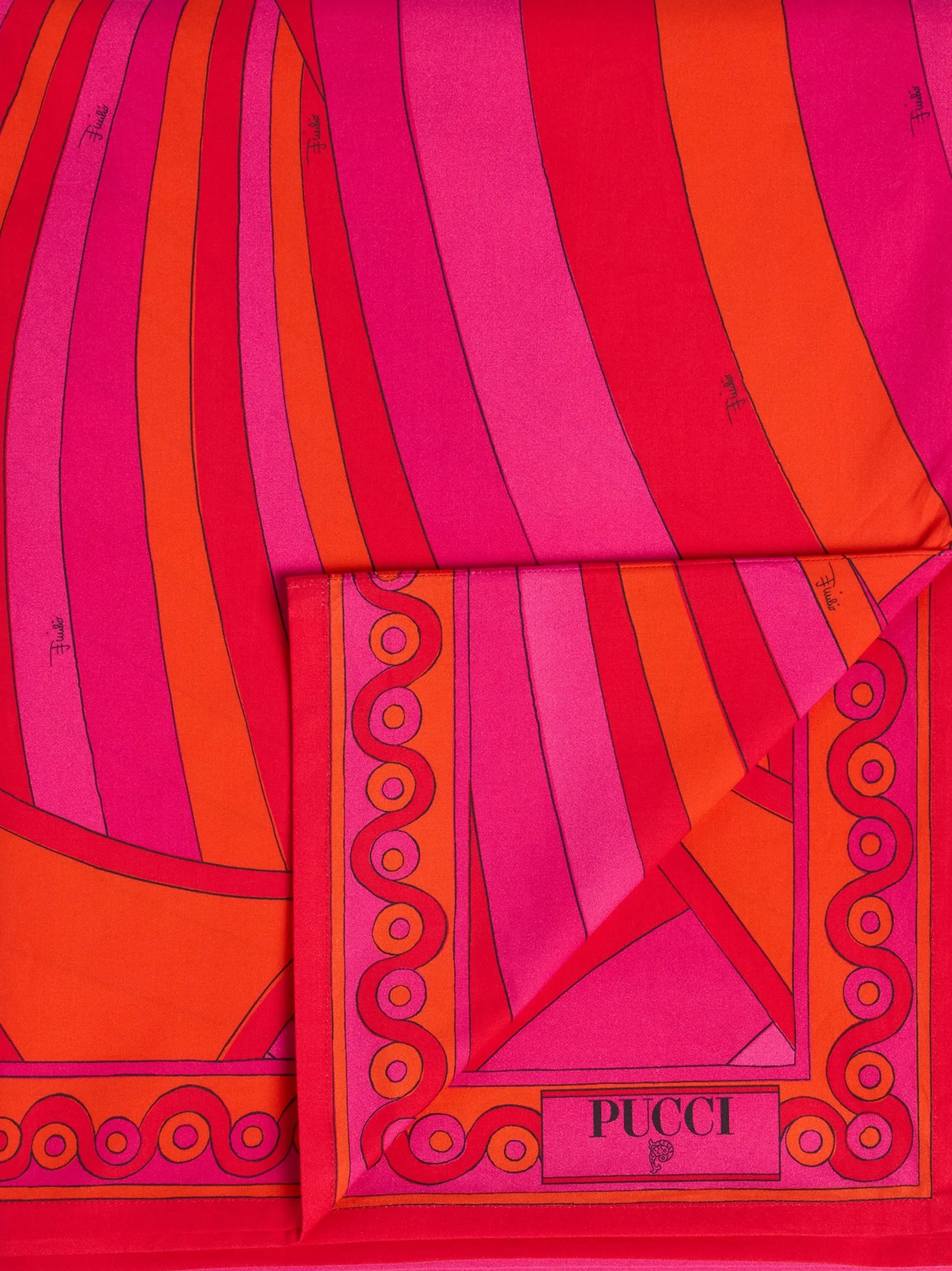 geometric-print cotton tablecloth