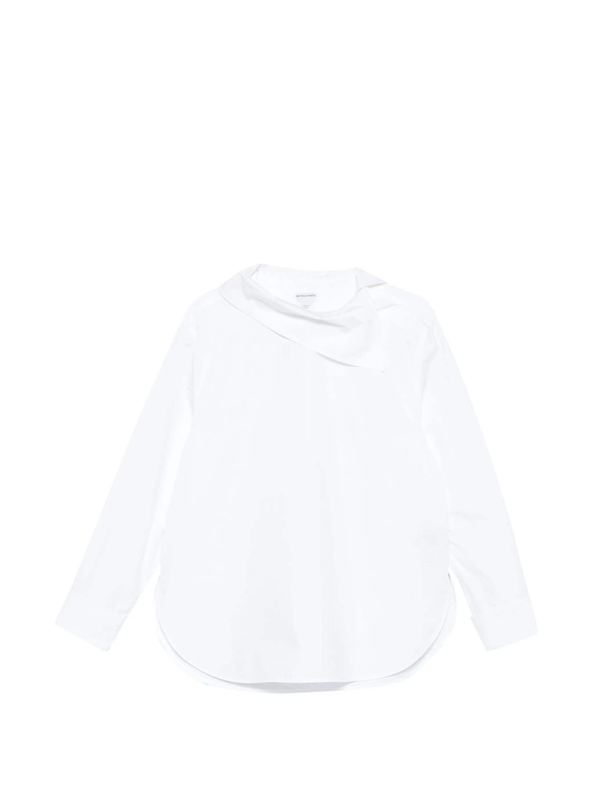 asymmetric high-neck shirt