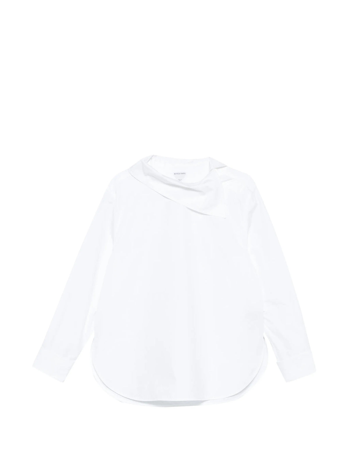 asymmetric high-neck shirt