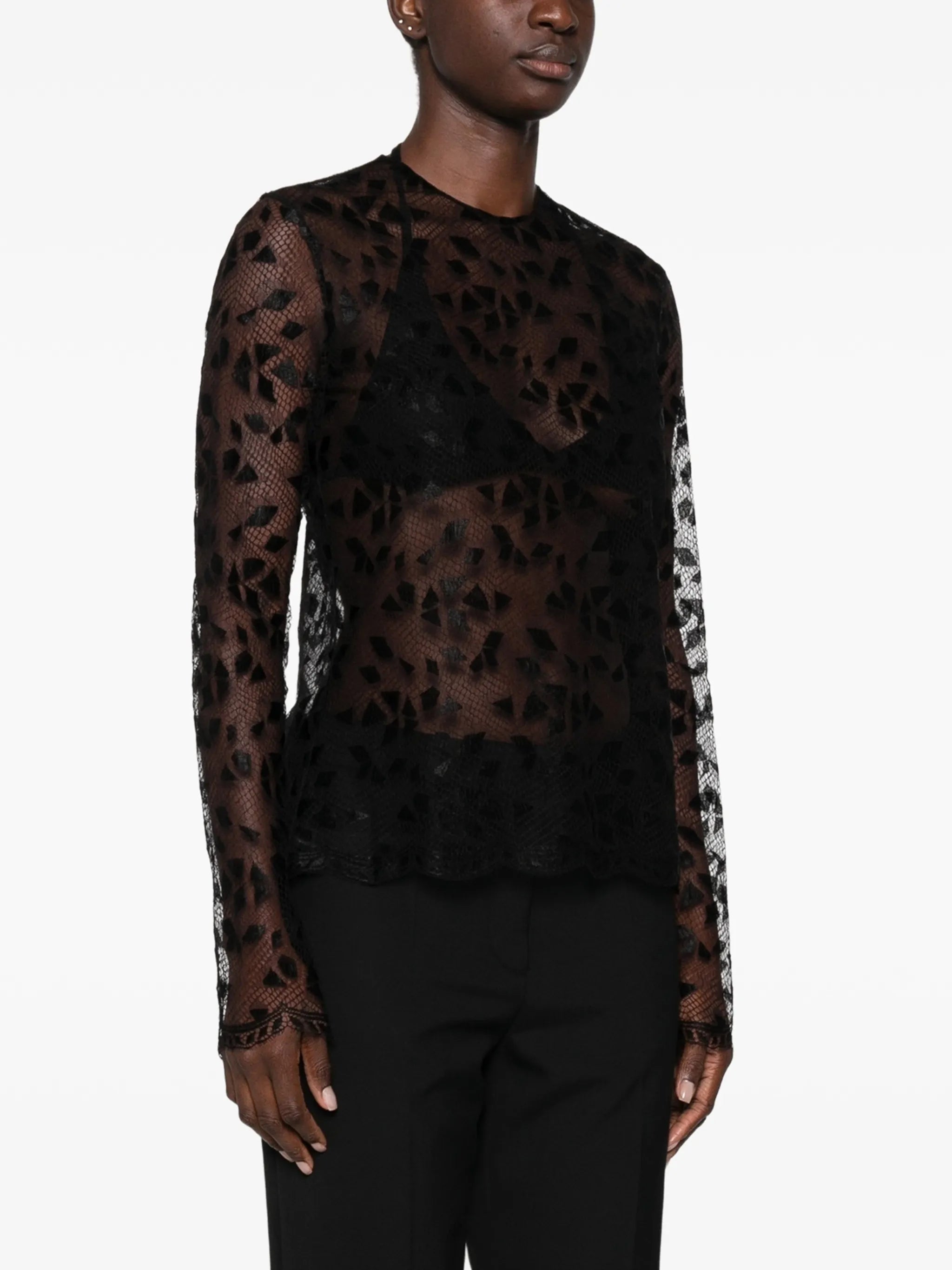 lace long-sleeve top
