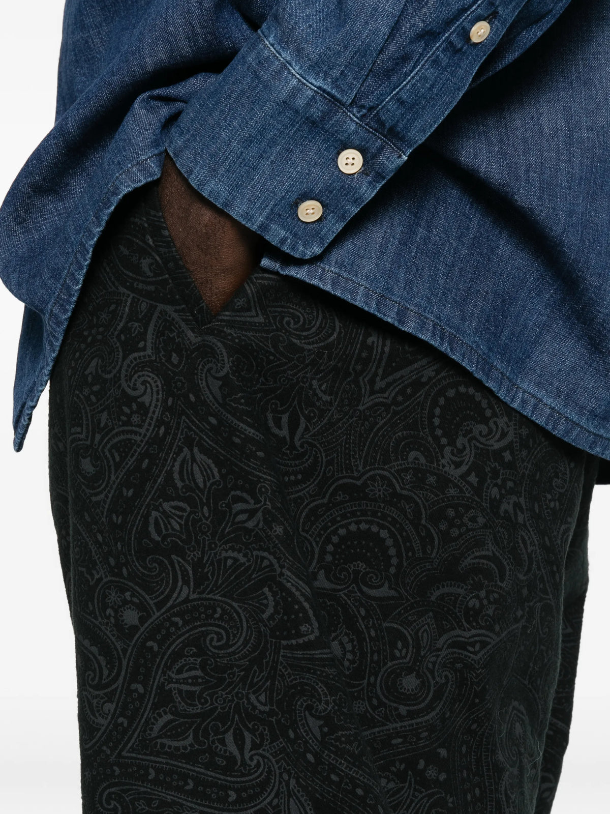 Samurai paisley-print trousers