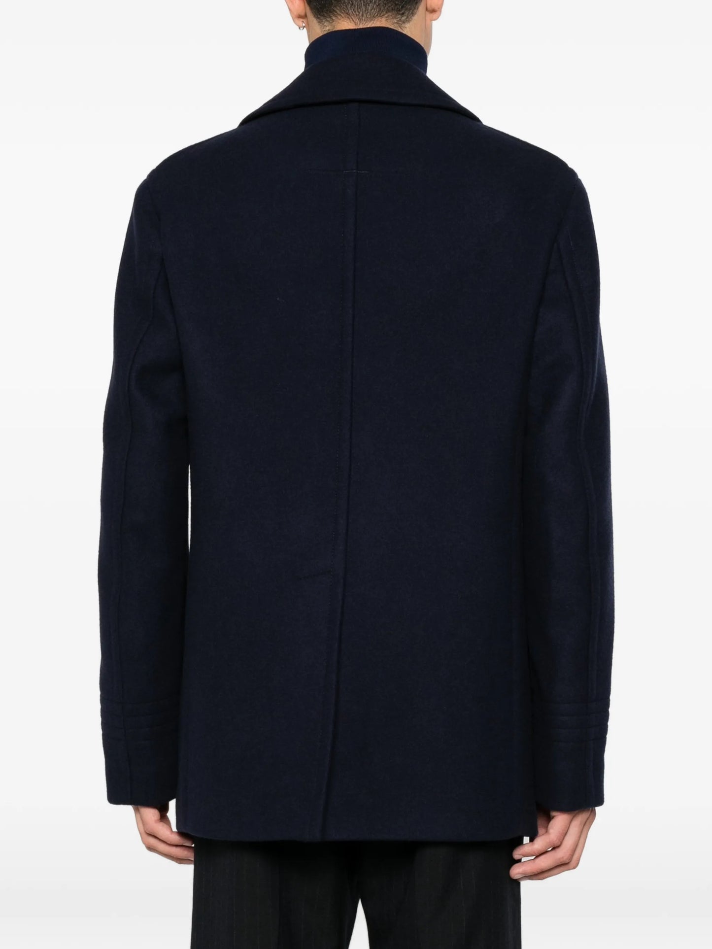 double-breasted peacoat