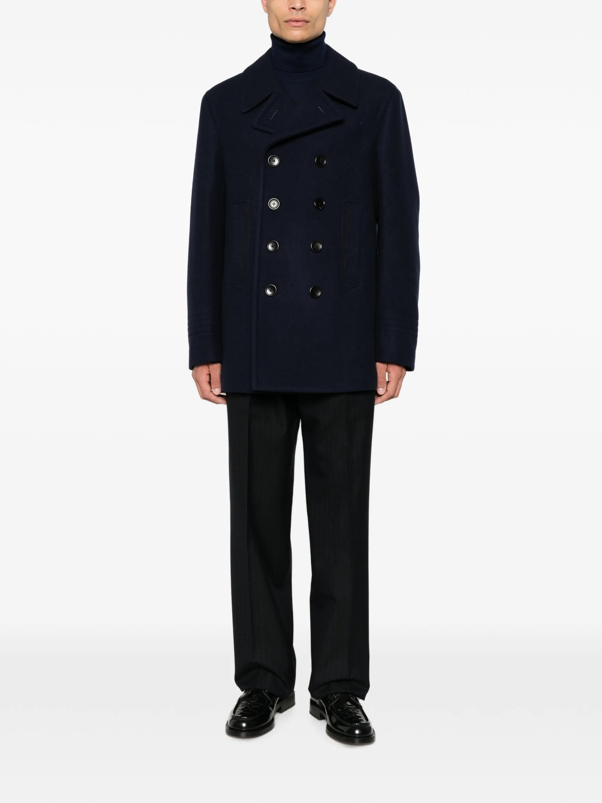 soft felt peacoat