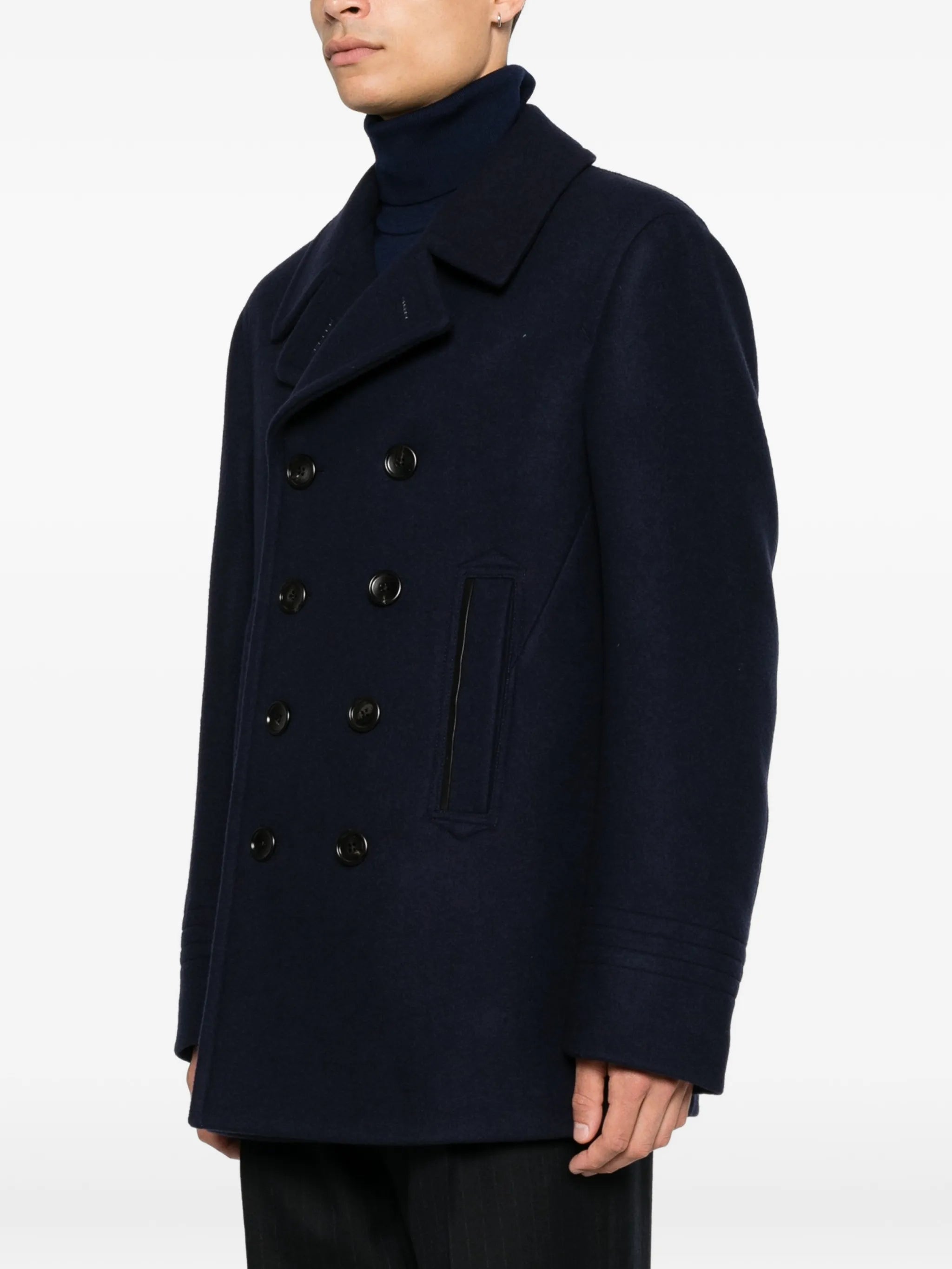 soft felt peacoat