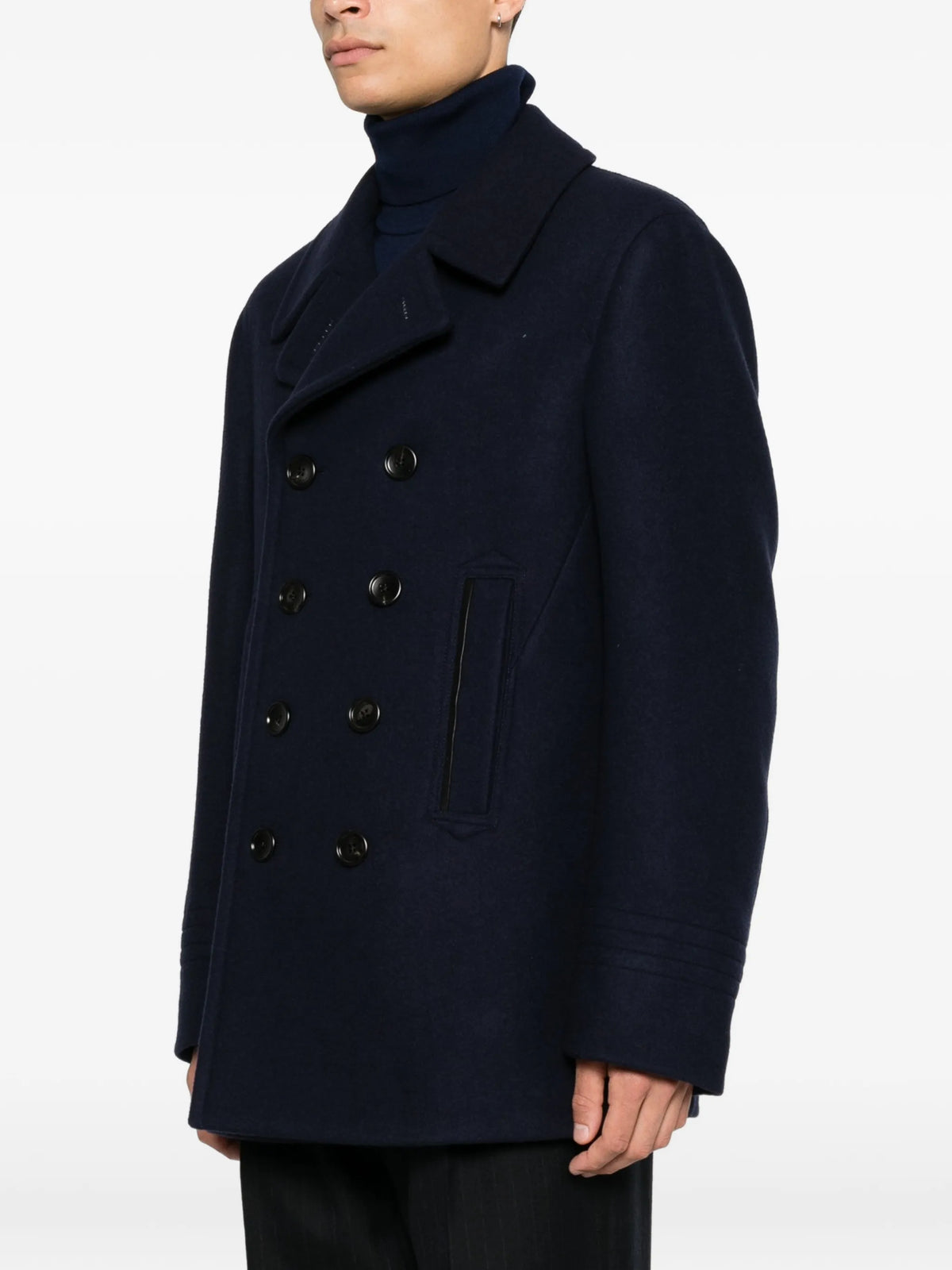 soft felt peacoat
