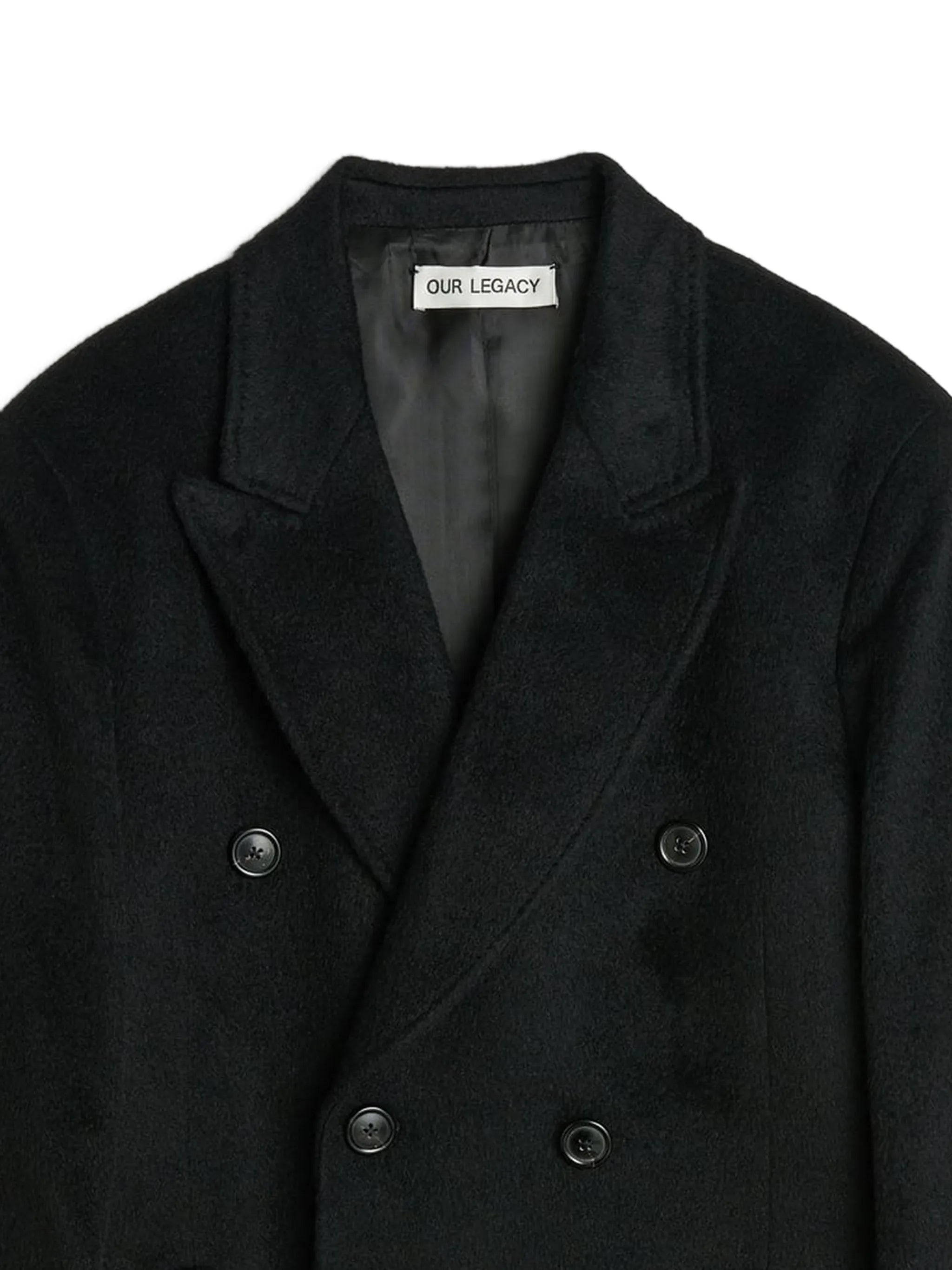 double-breasted peak-lapels coat
