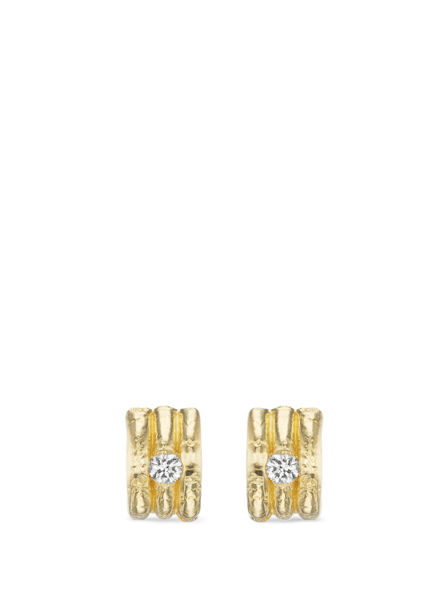 Reverie VI diamond huggie earrings