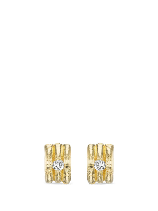 Reverie VI diamond huggie earrings