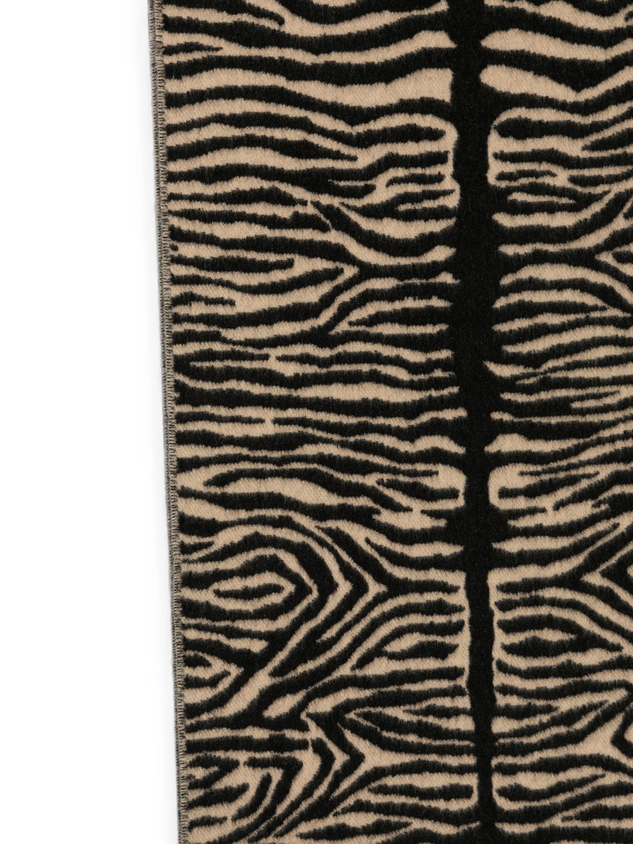 wool scarf with tiger animalier print