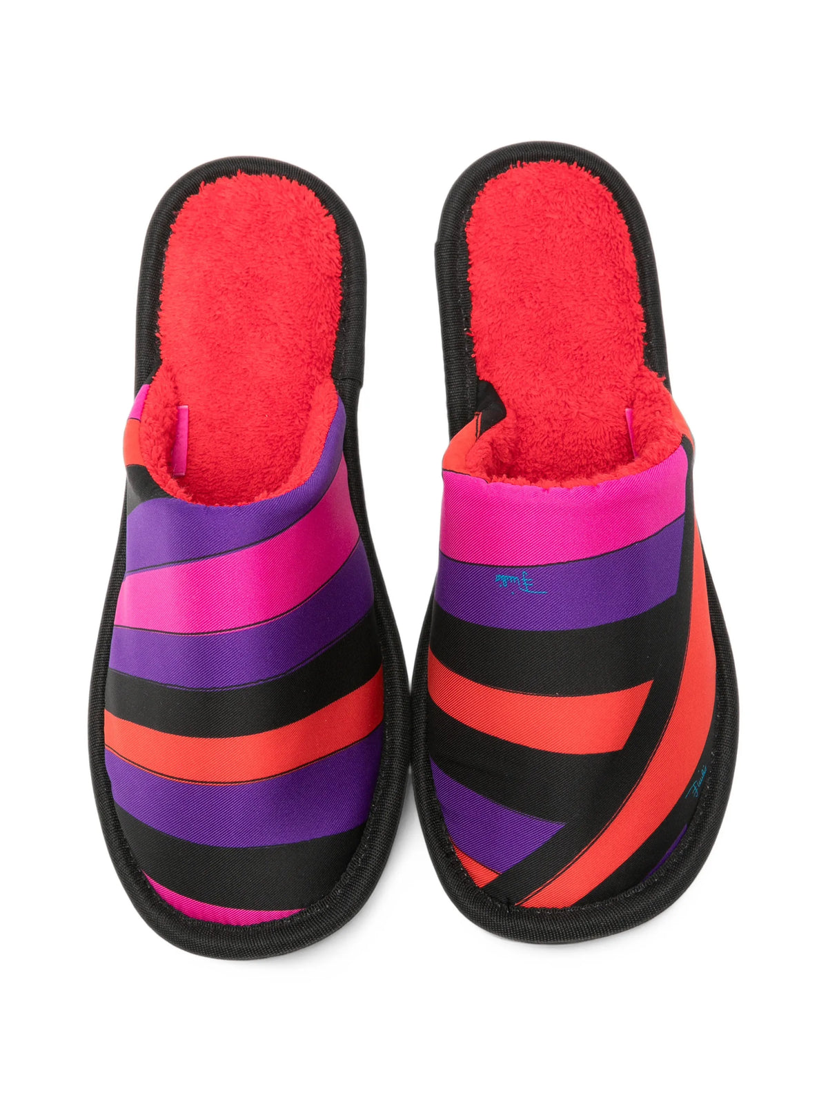 striped slippers
