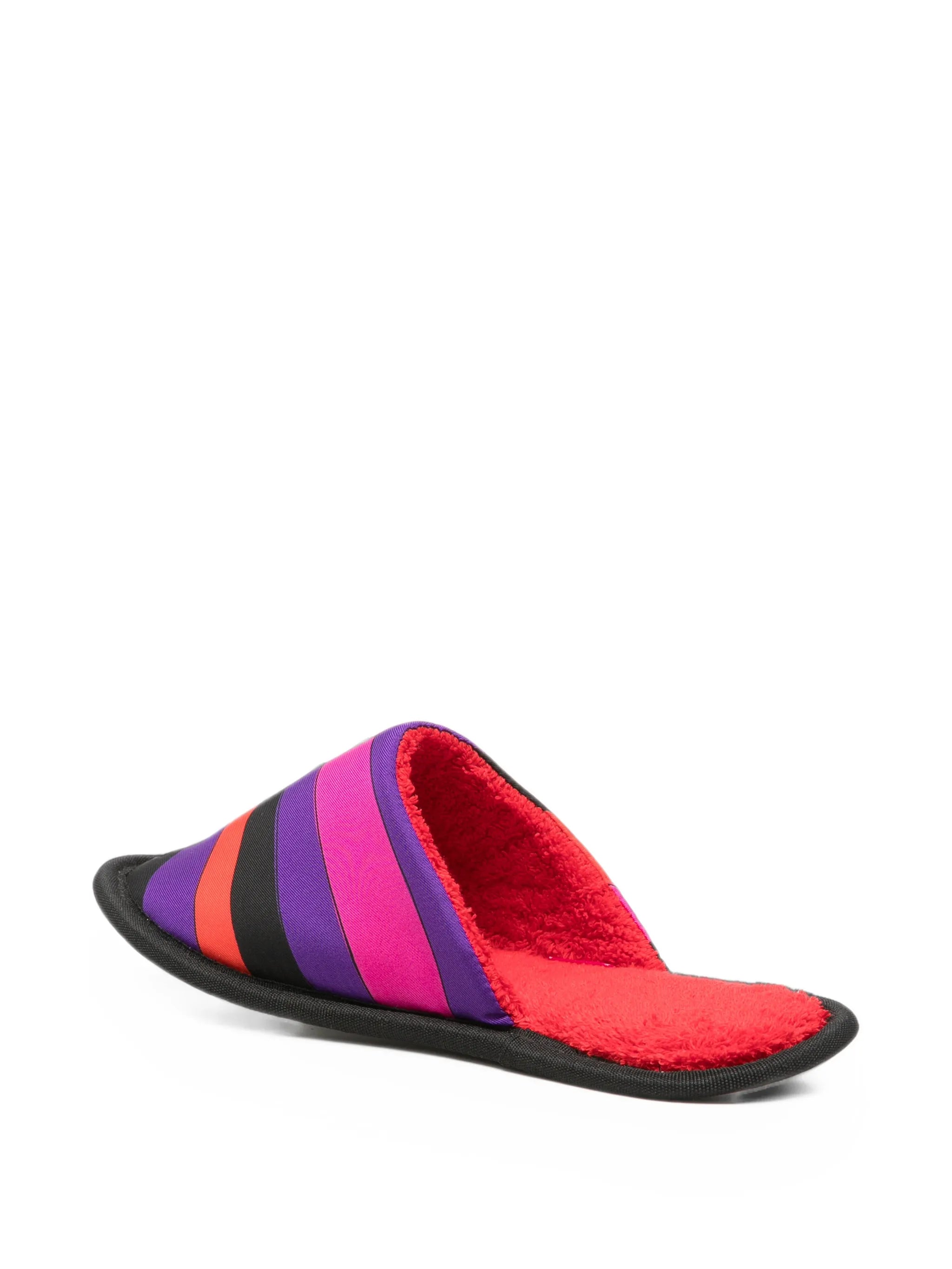 striped slippers