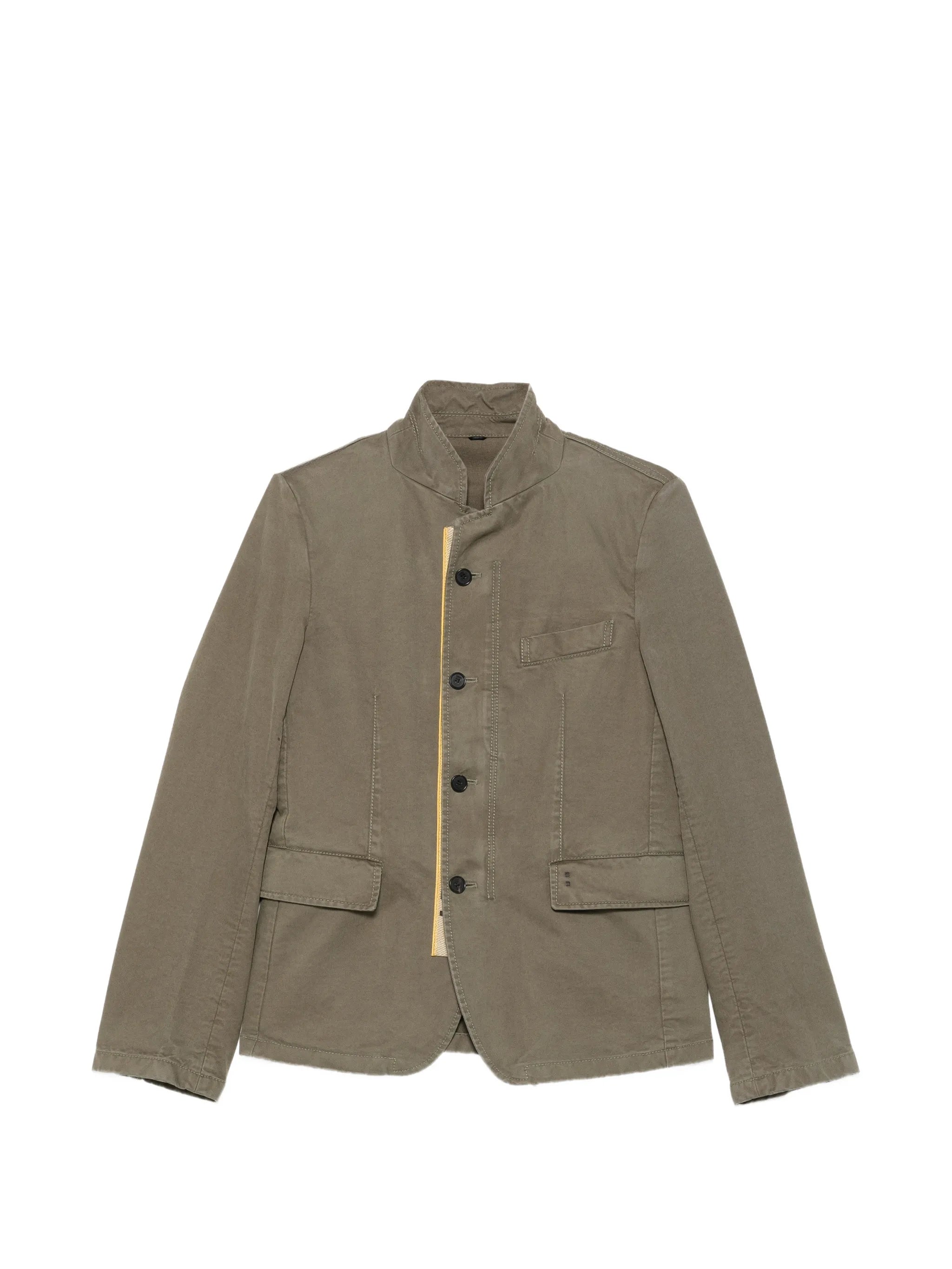 logo-print military jacket