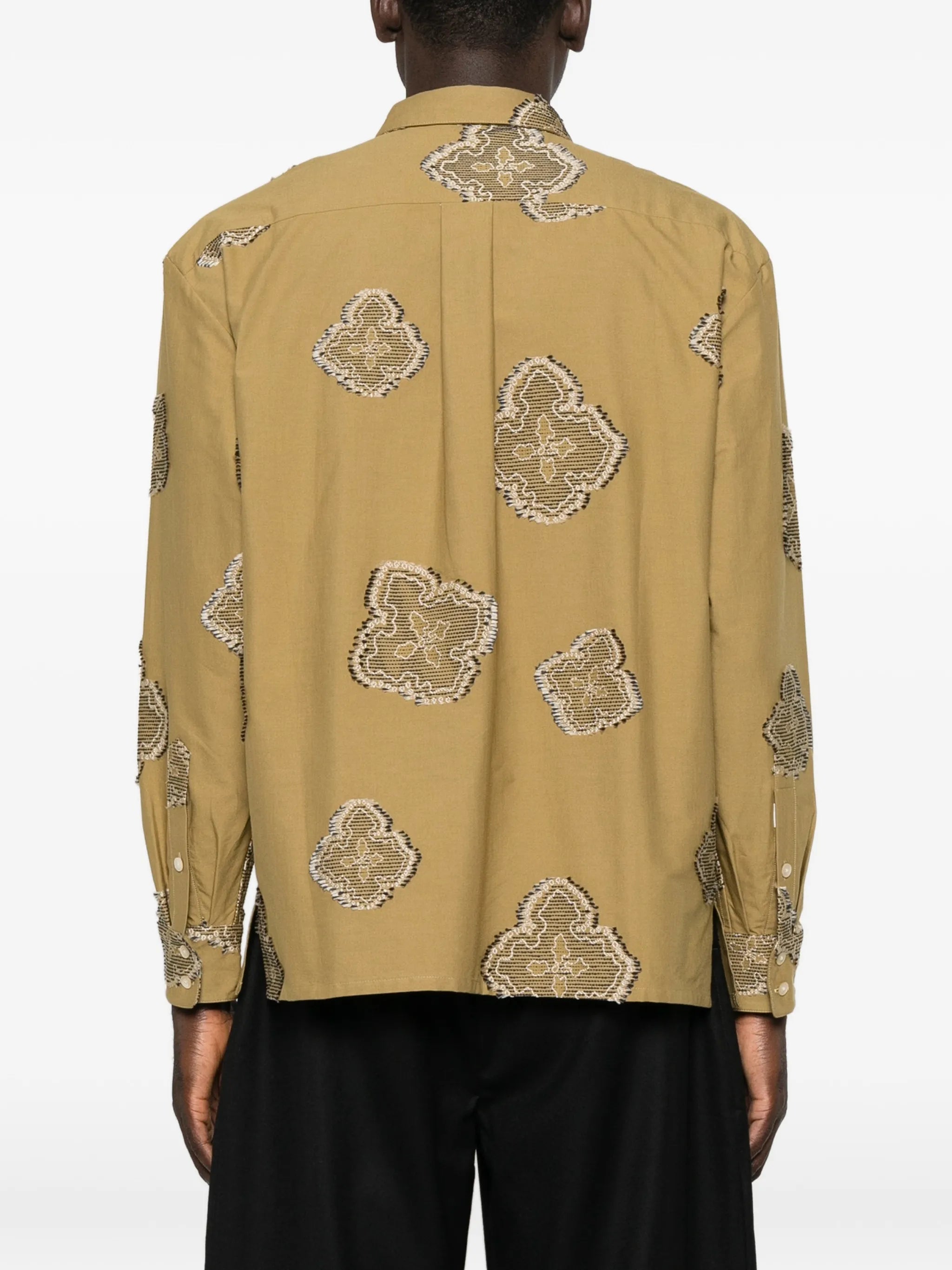 Derbin paisley-embroidered shirt