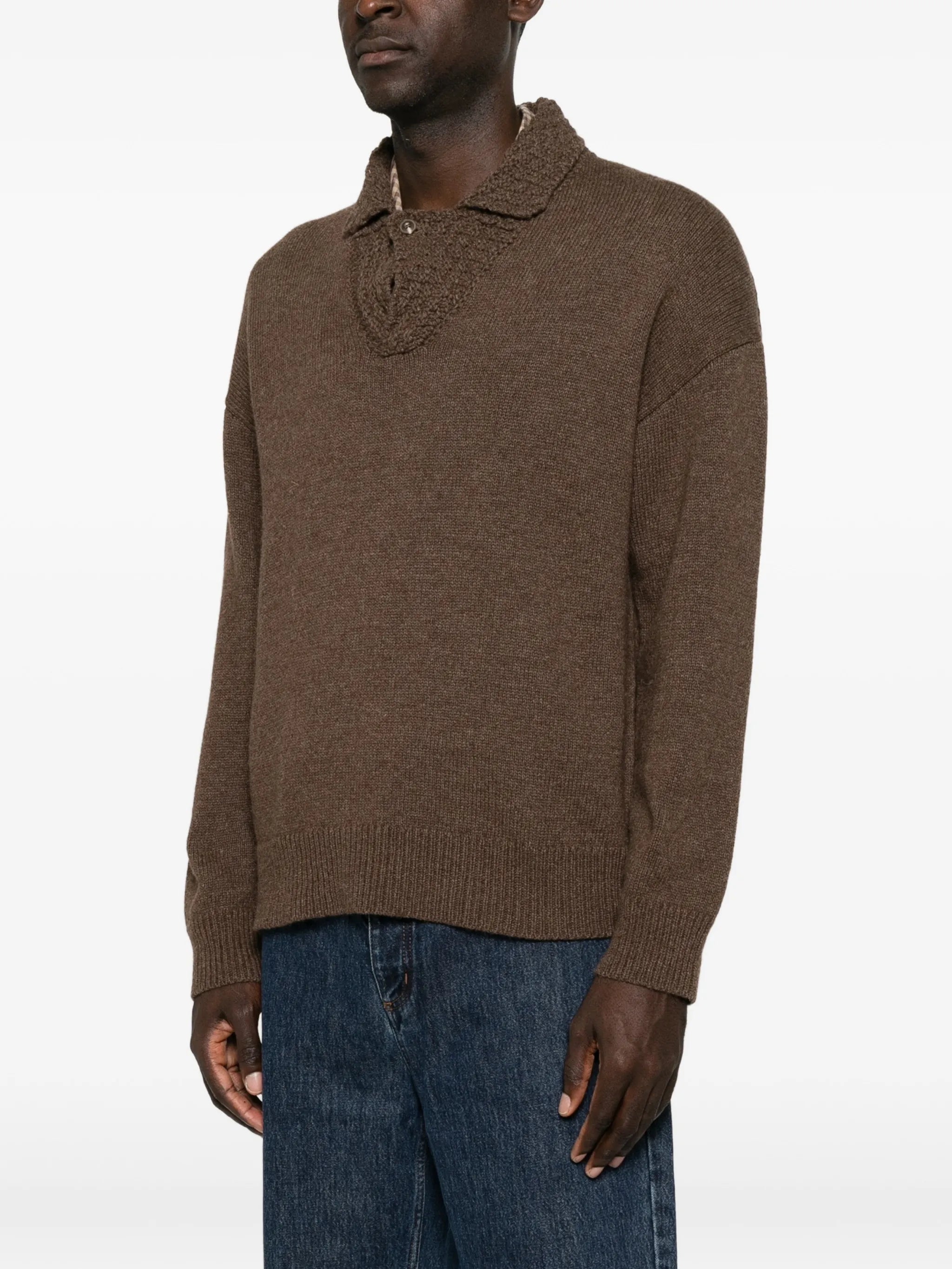 Palano crochet-trim polo top
