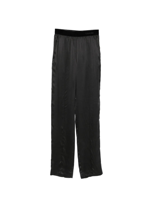 logo-waistband trousers
