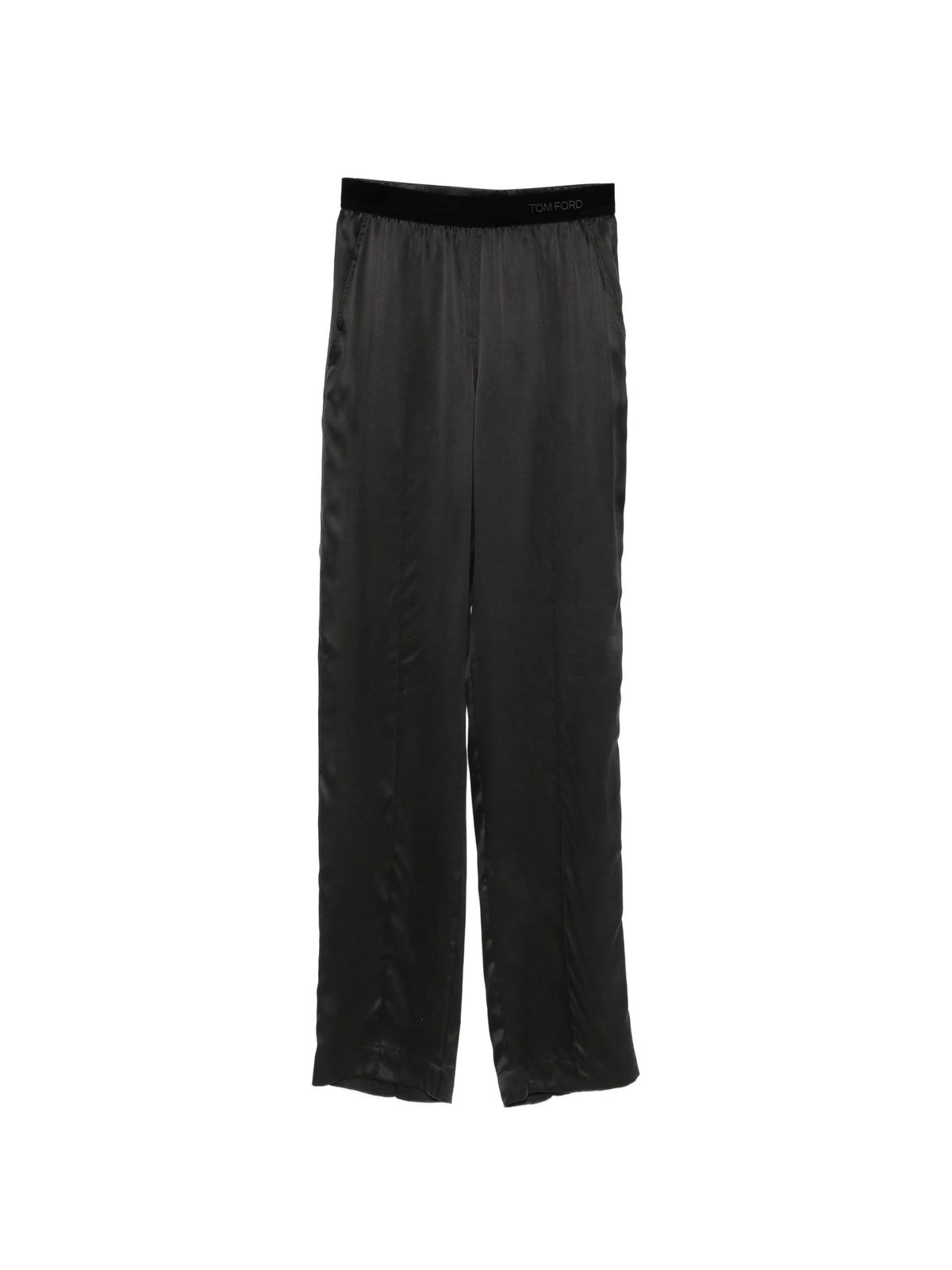Peach-Feel silk satin PJ trousers