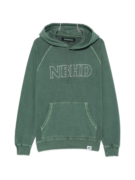 logo-embroidered hoodie