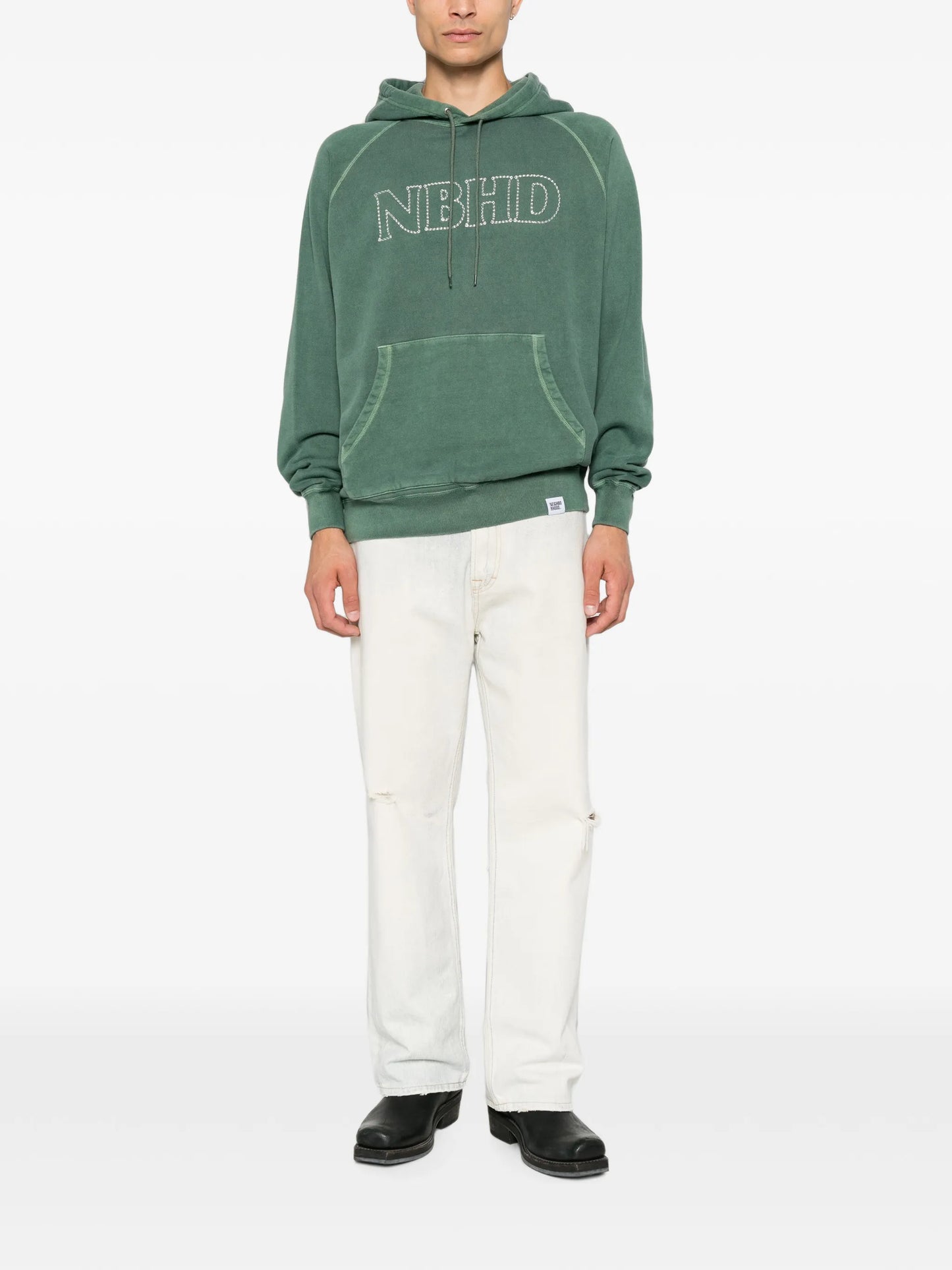 logo-embroidered hoodie