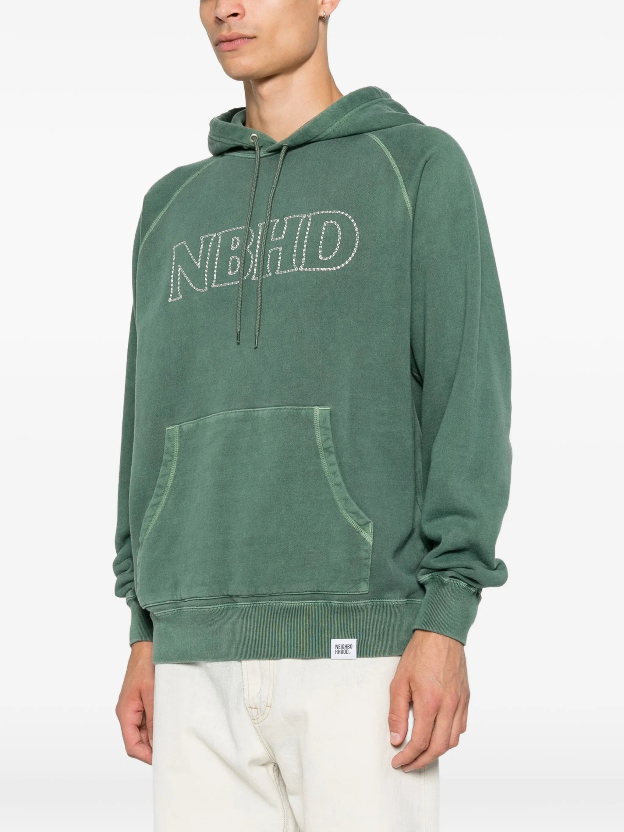 logo-embroidered hoodie